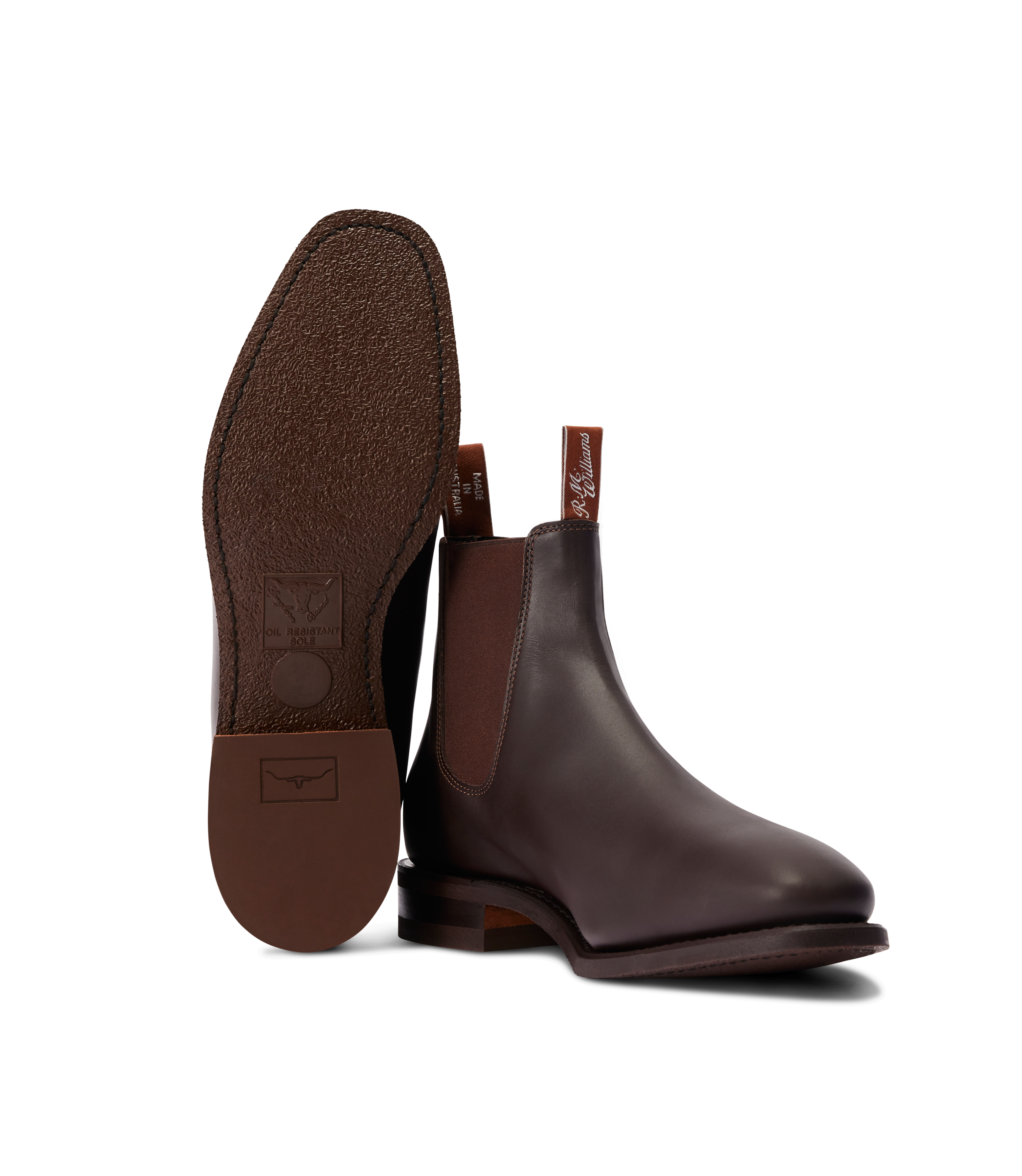 RM Williams Comfort Craftsman Leather Sole Chestnut Dark