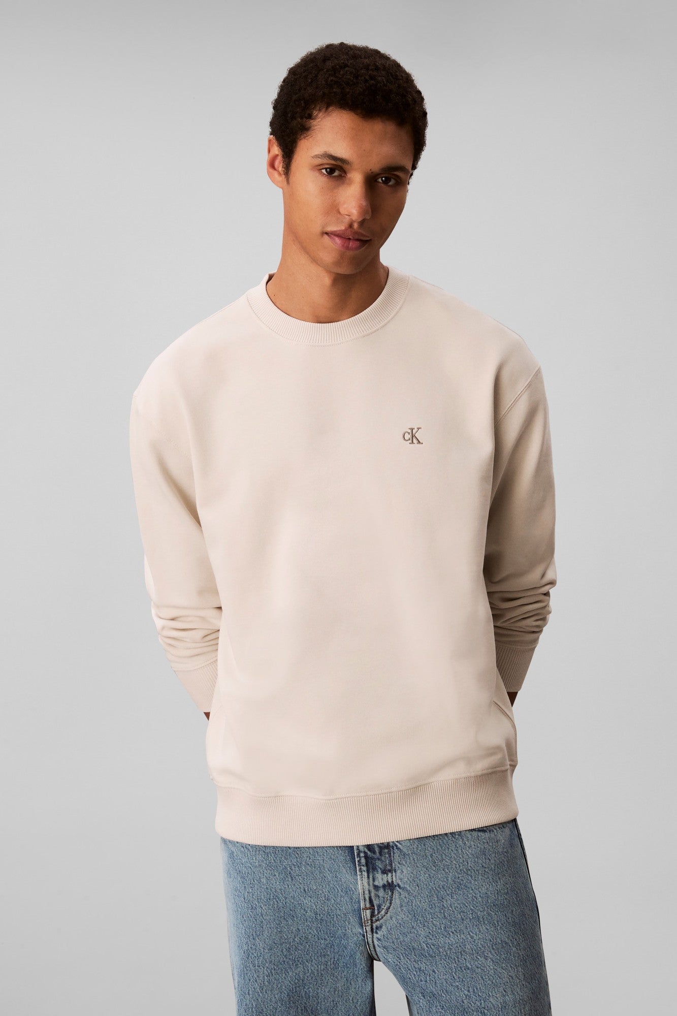 Calvin Klein Terry Mono Crew Sweater C296G