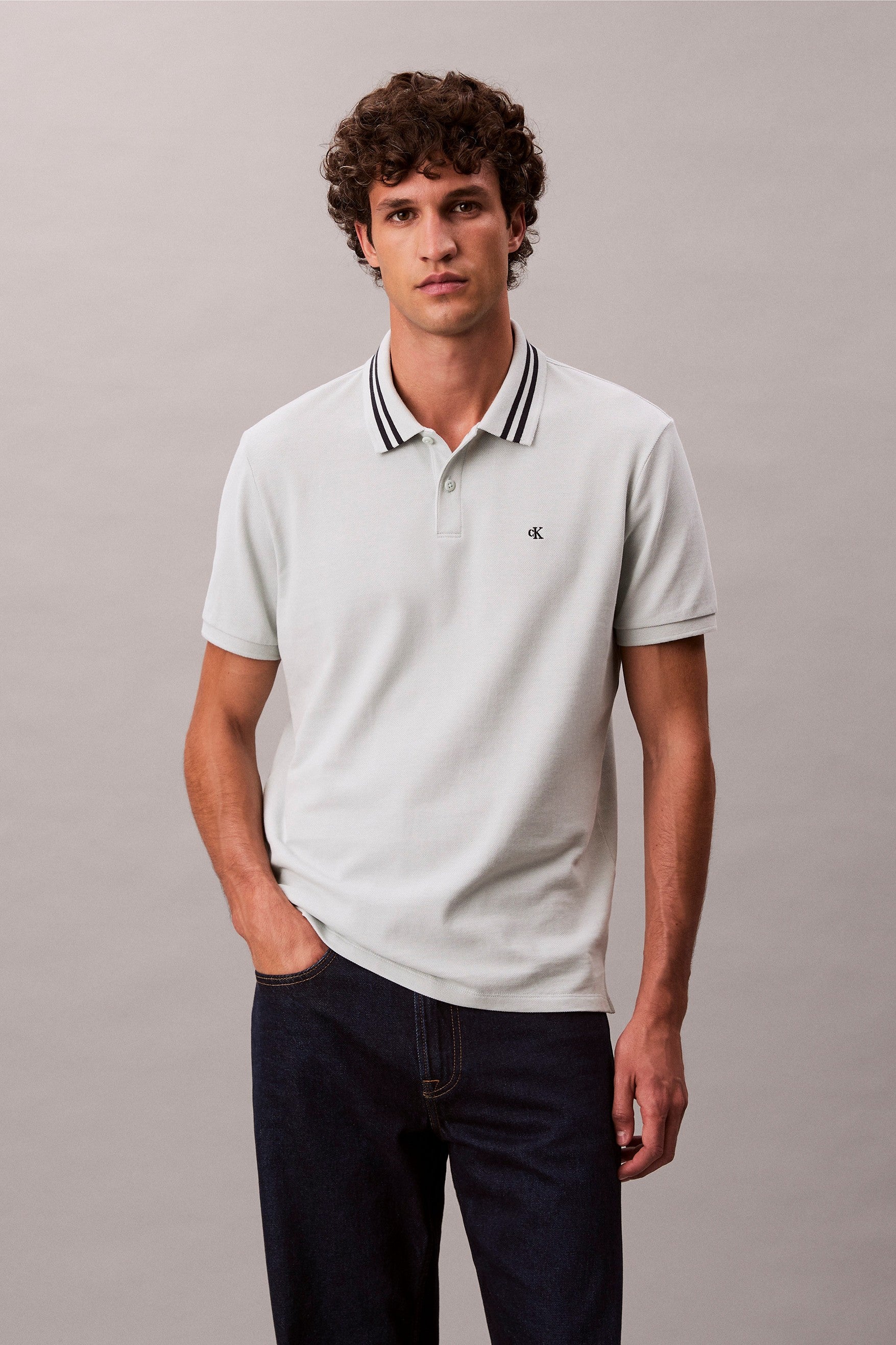 Calvin Klein Jeans Pique Tip Polo Shirt C276G