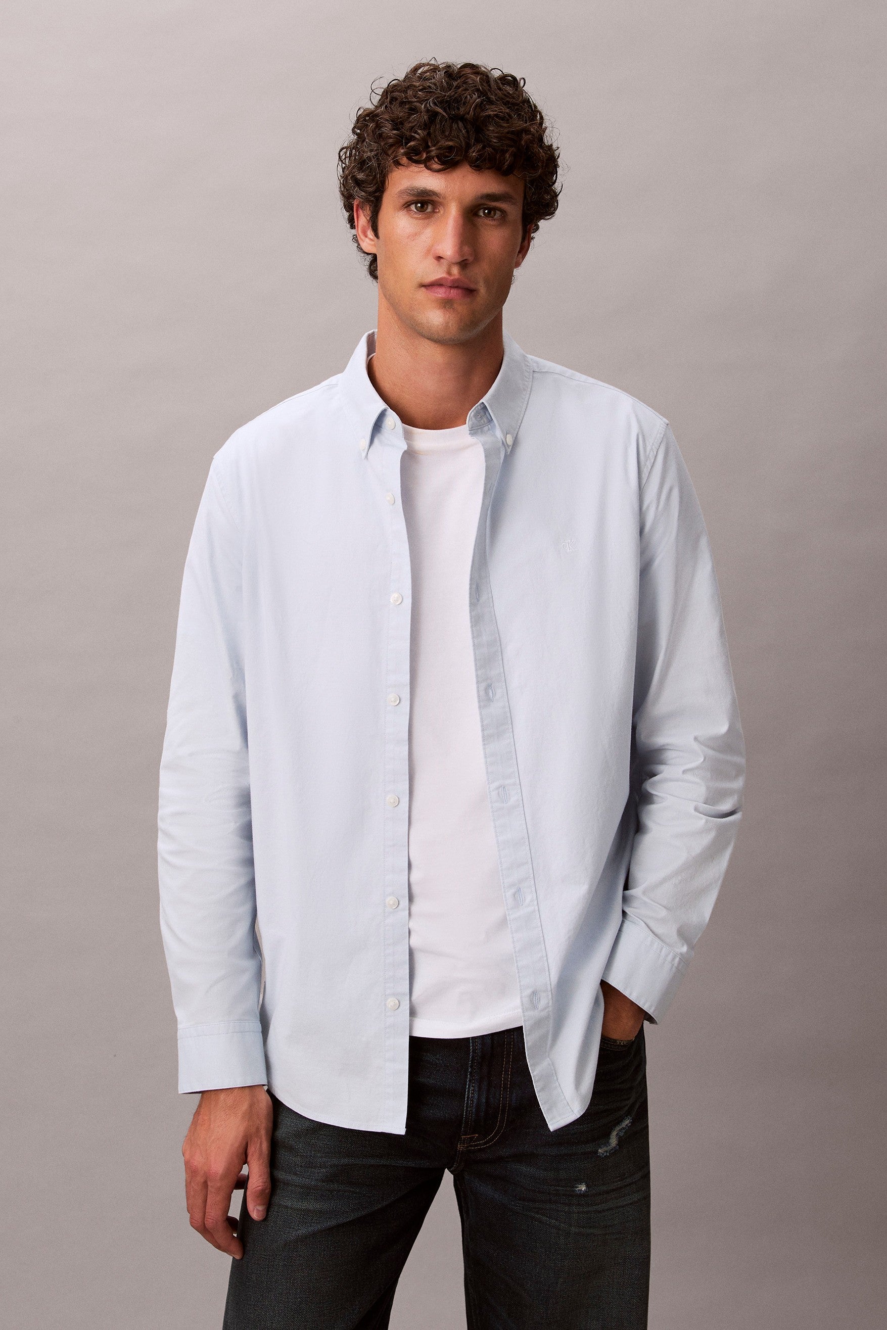 Calvin Klein Solid Oxford Shirt LV140EM125