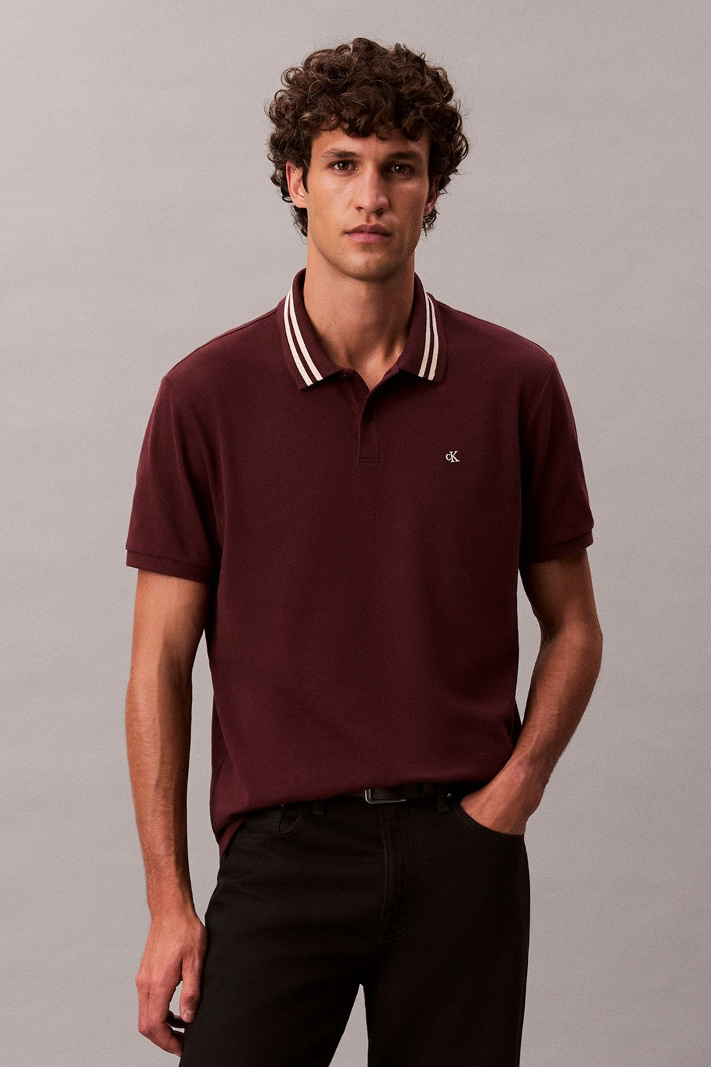 Calvin Klein Jeans Pique Tip Polo Shirt C276G