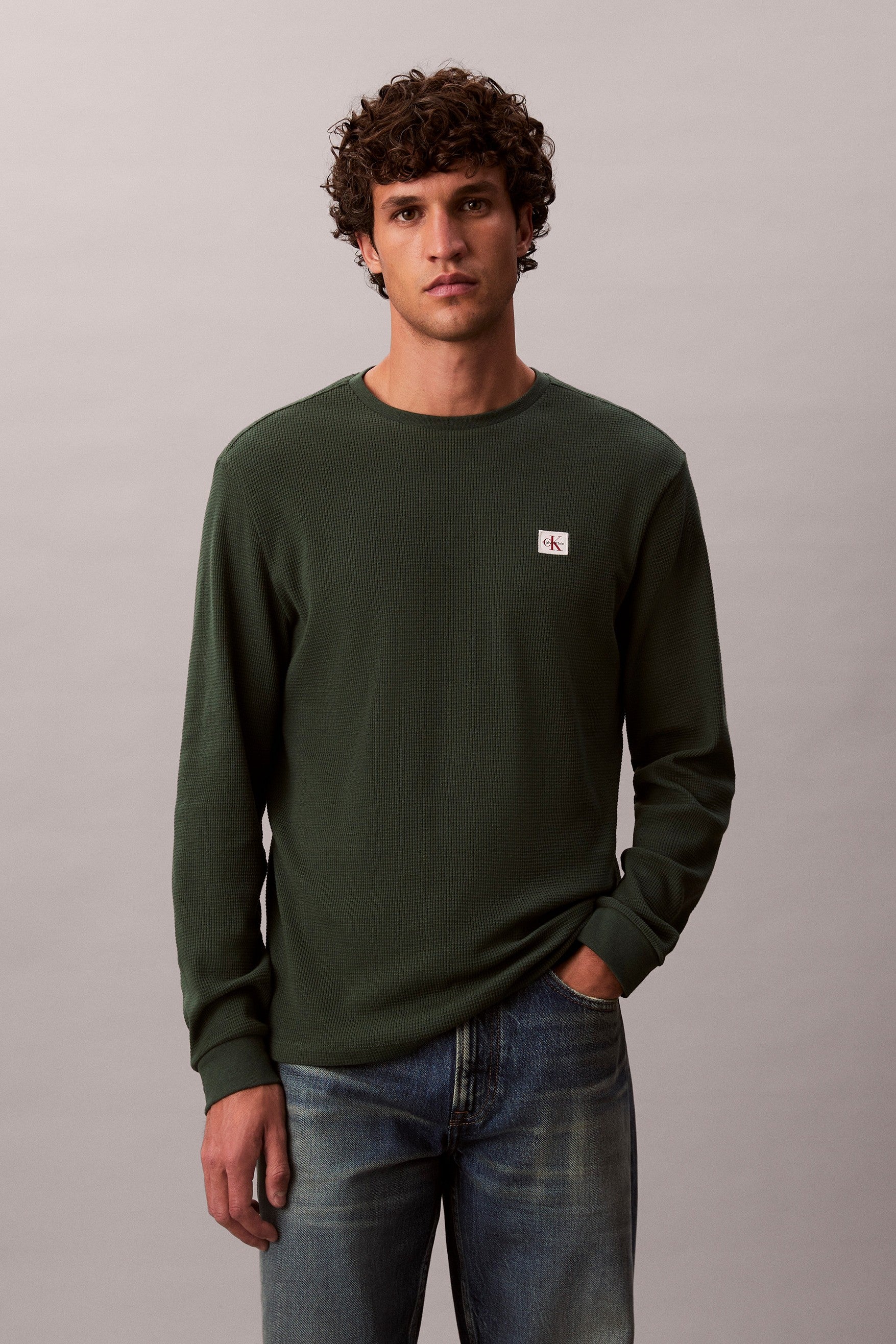 Calvin Klein Jeans Long Sleeve Waffle T-shirt