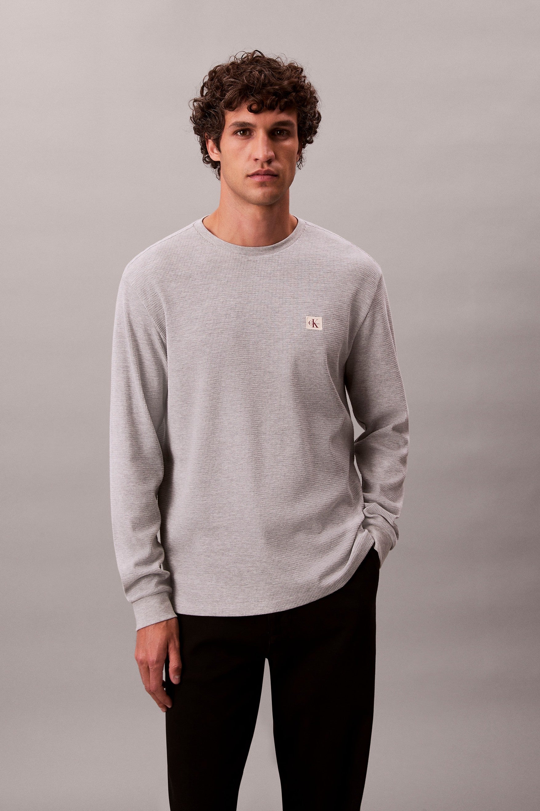 Calvin Klein Jeans Long Sleeve Waffle T-shirt