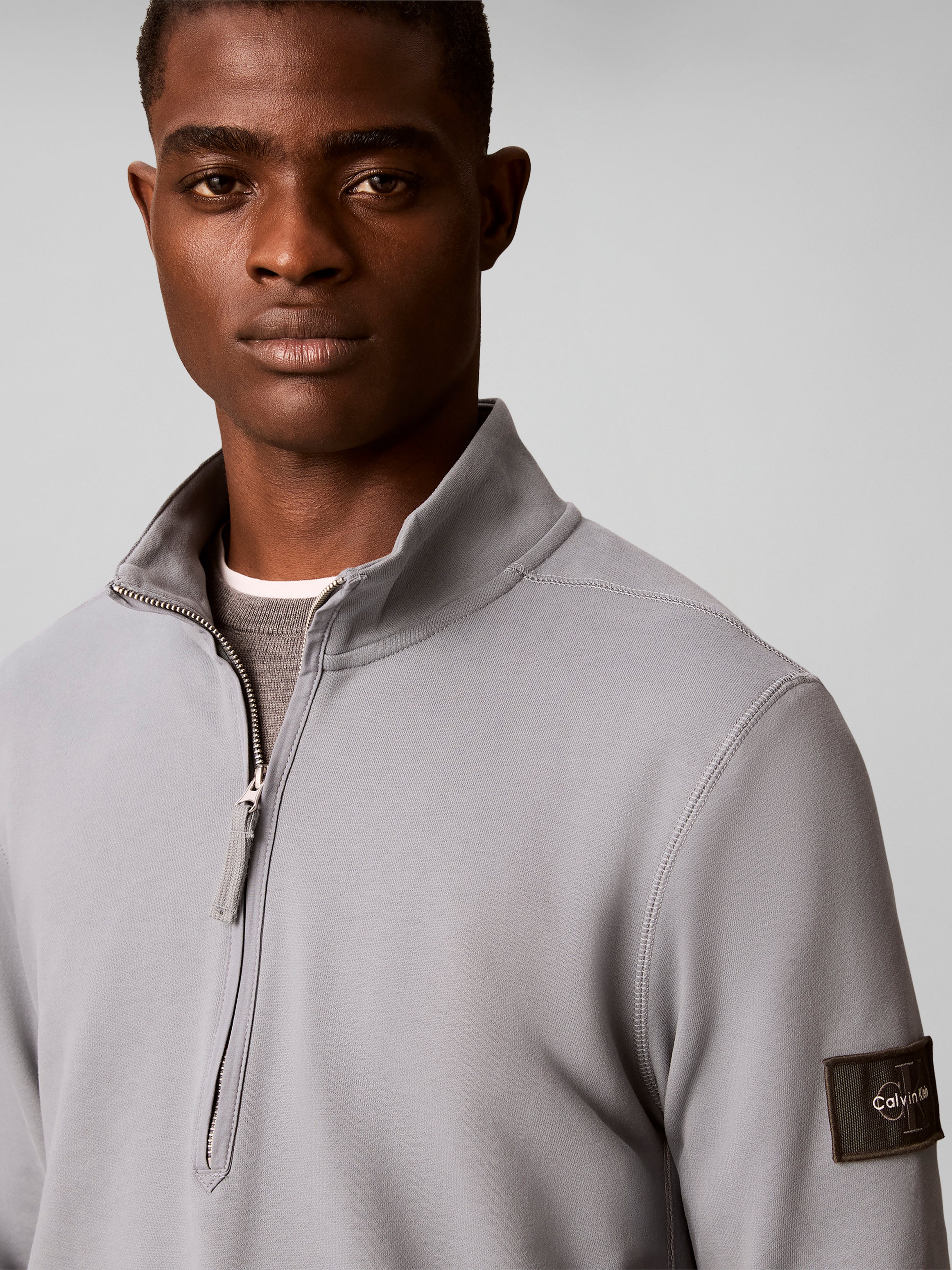 Calvin Klein 350 Terry Badge 1/4 Zip RJ203G