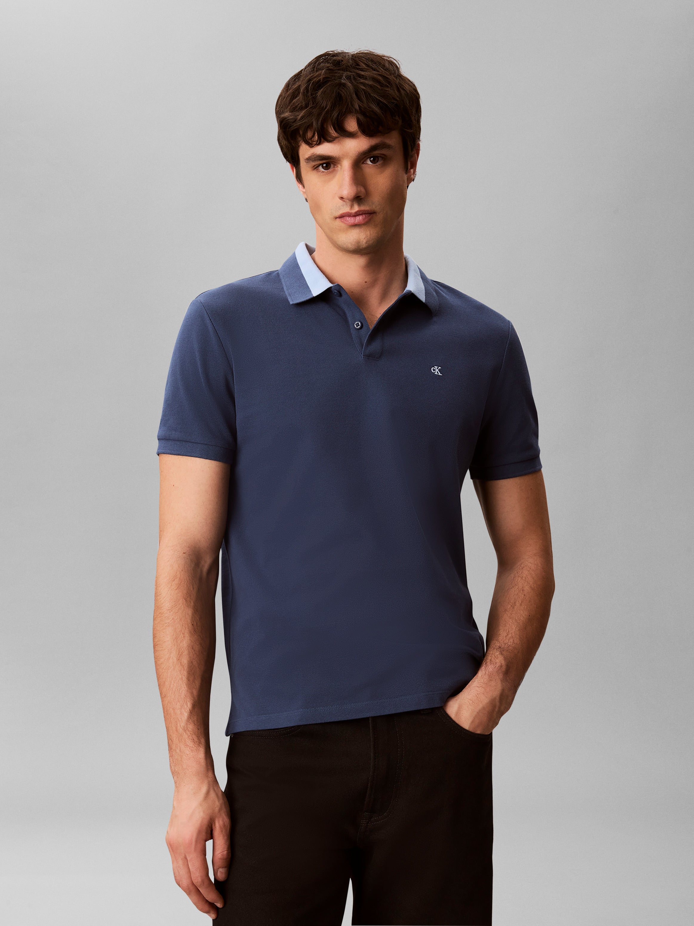 Calvin Klein Contrast Collar Polo Shirt RG234
