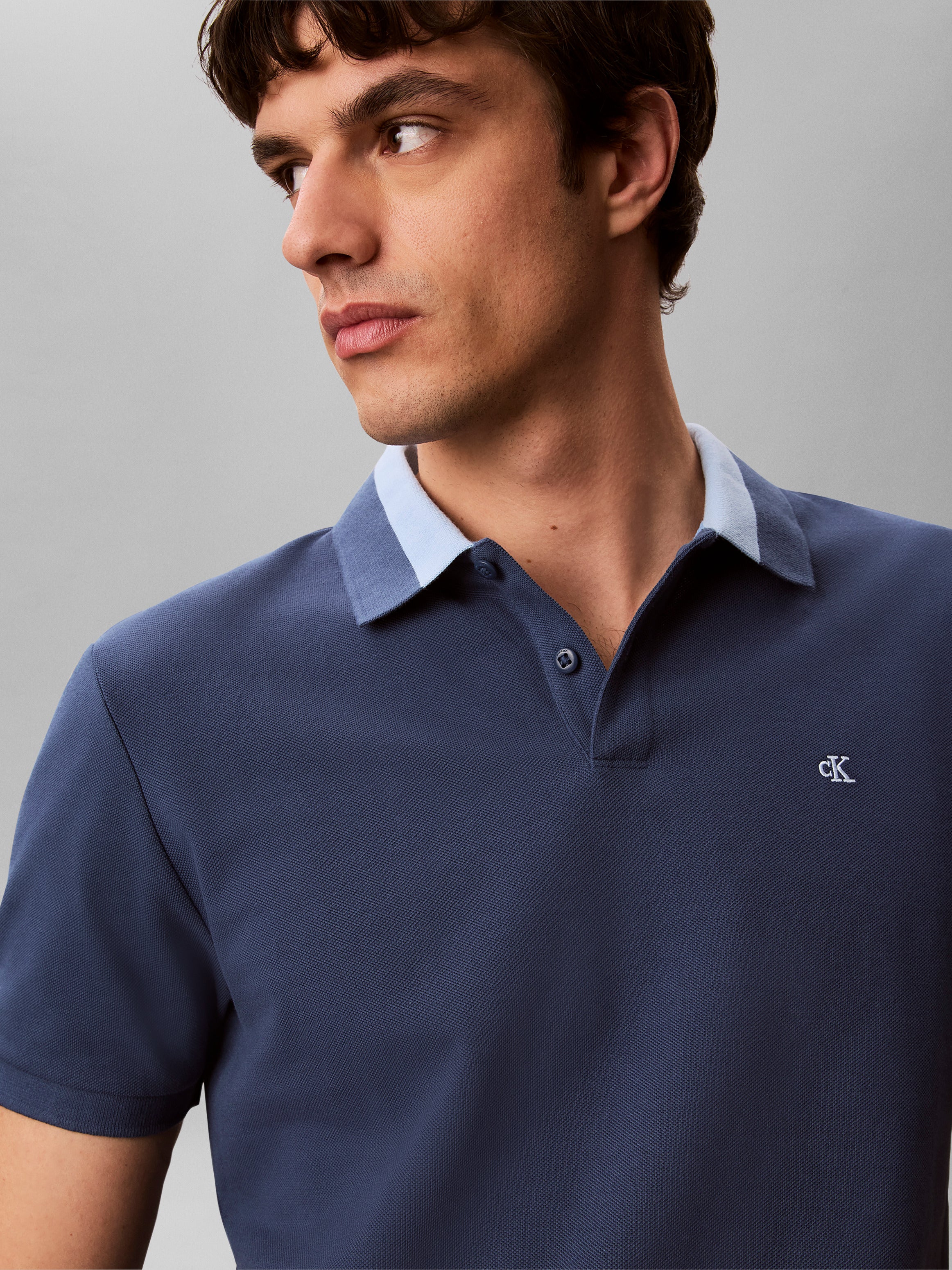 Calvin Klein Contrast Collar Polo Shirt RG234