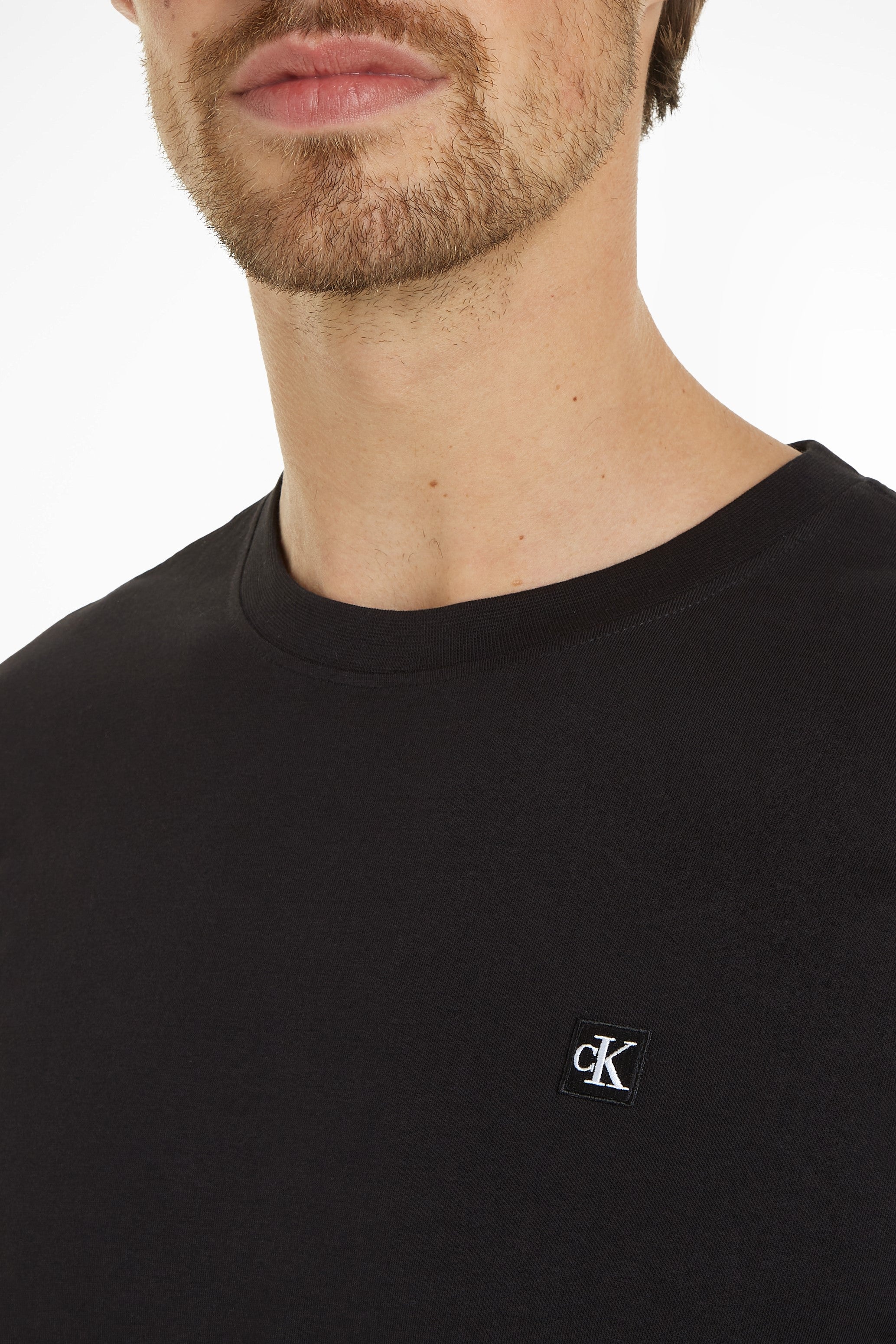 Calvin Klein Monogram Logo Badge Tee Black