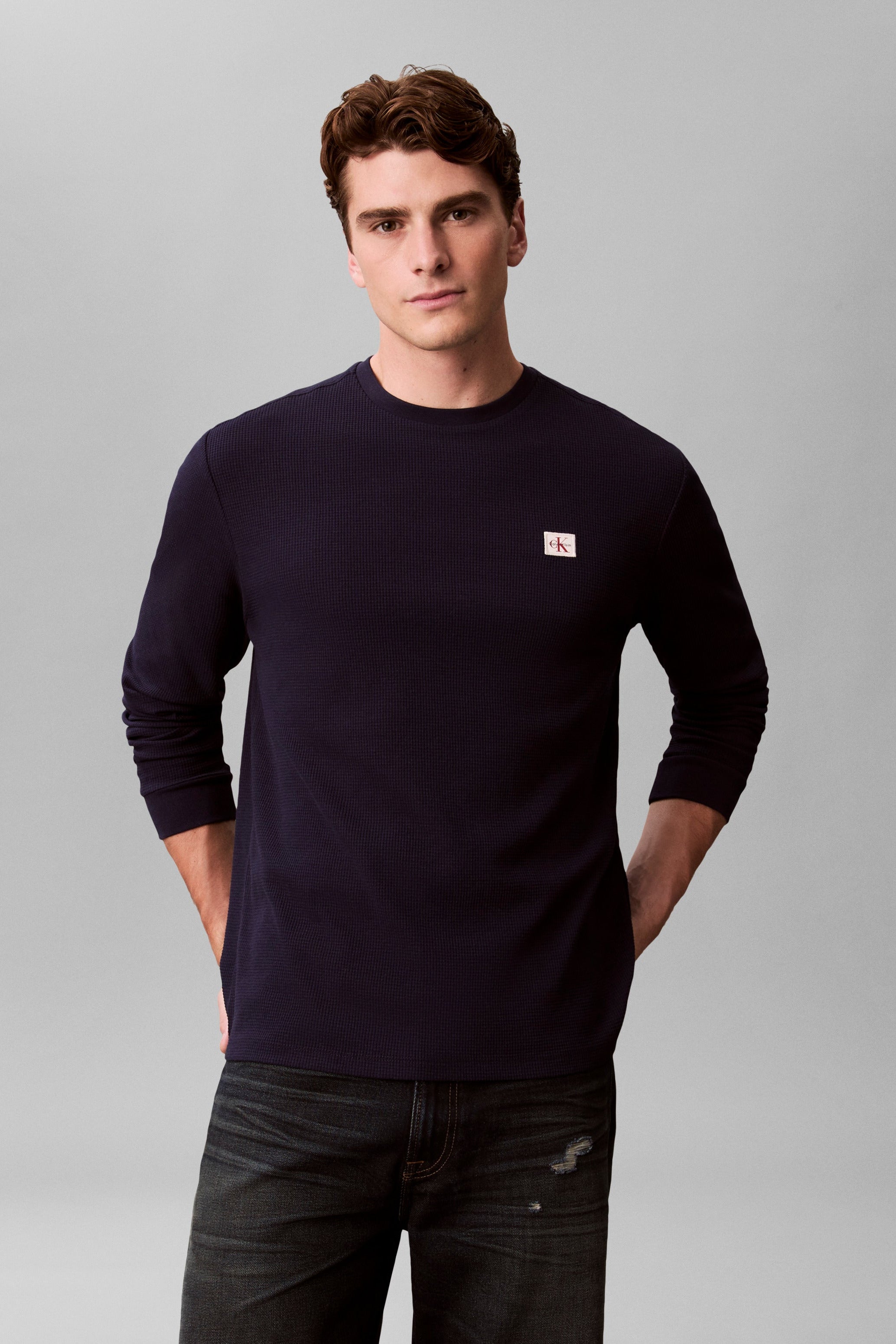 Calvin Klein Long Sleeve Waffle T-shirt EM217
