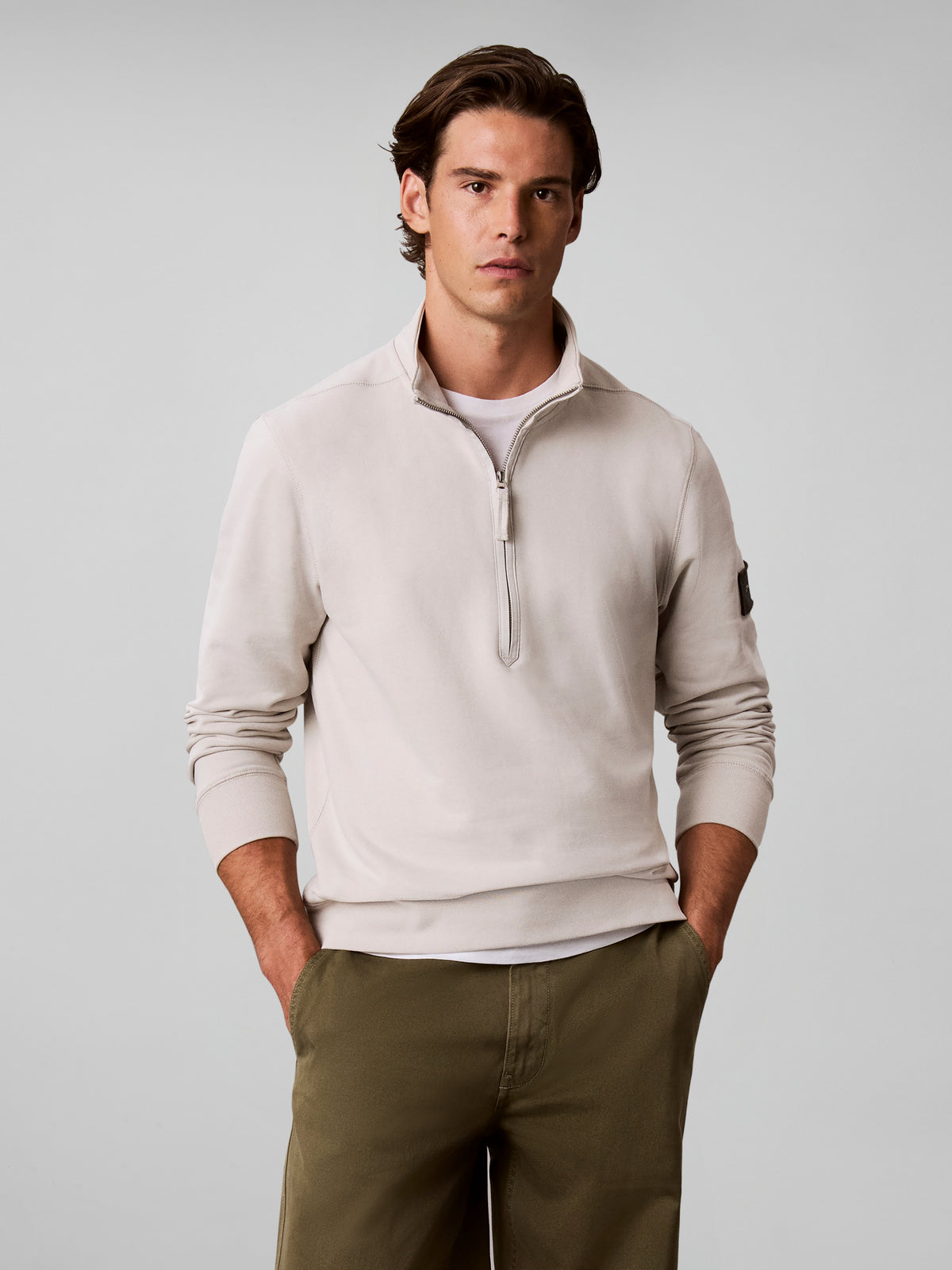 Calvin Klein 350 Terry Badge 1/4 Zip RJ203G