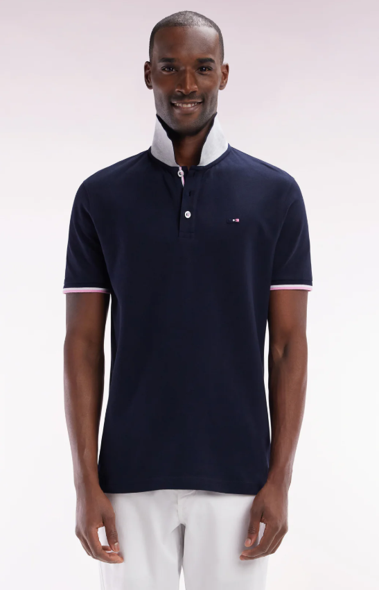 Eden Park Straight Fit Contrast Collar Polo