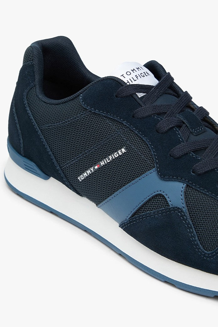Tommy Hilfiger Suede Mixed Texture Trainer 05679