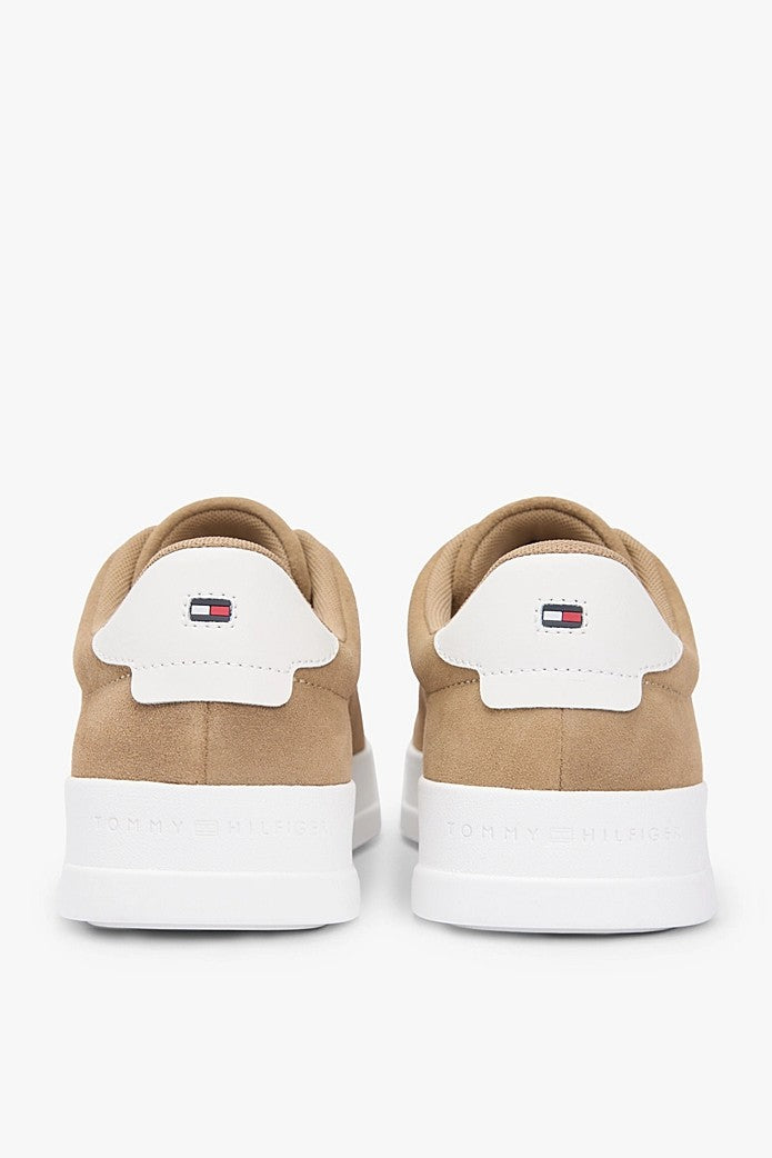 Tommy Hilfiger Debossed Logo Suede Trainer 05716