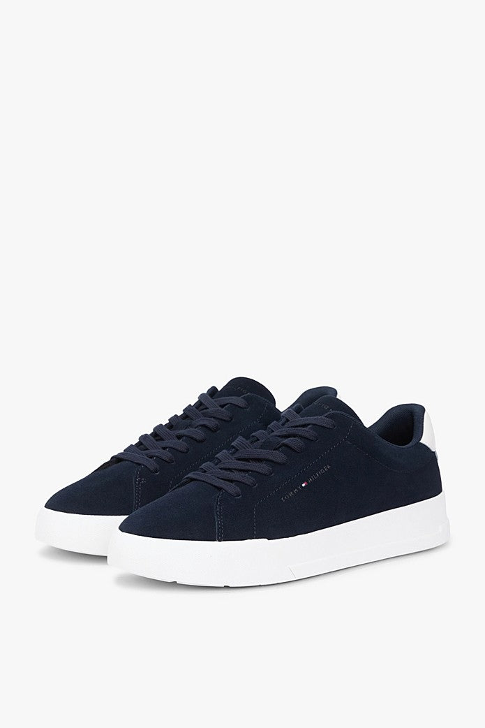 Tommy Hilfiger Debossed Logo Suede Trainer 05716