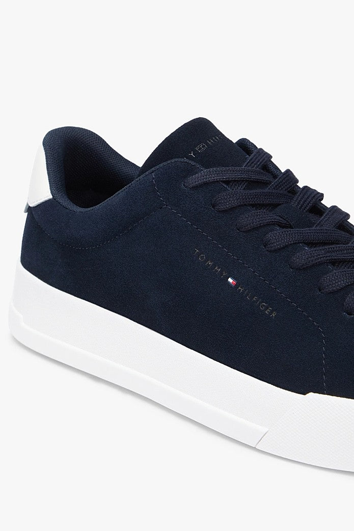 Tommy Hilfiger Debossed Logo Suede Trainer 05716