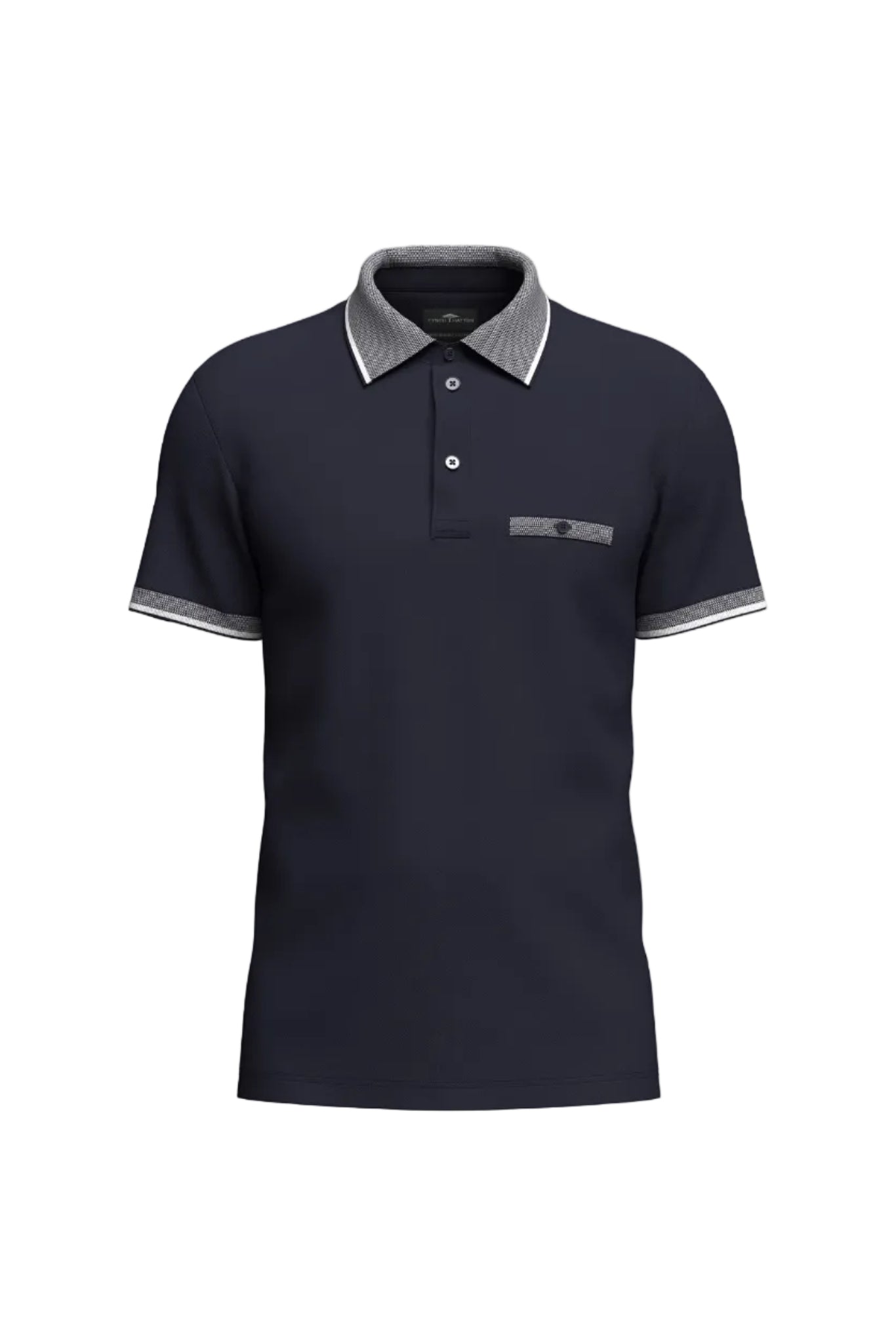 Fynch Hatton Jacquard Collar Polo Shirt 16041909