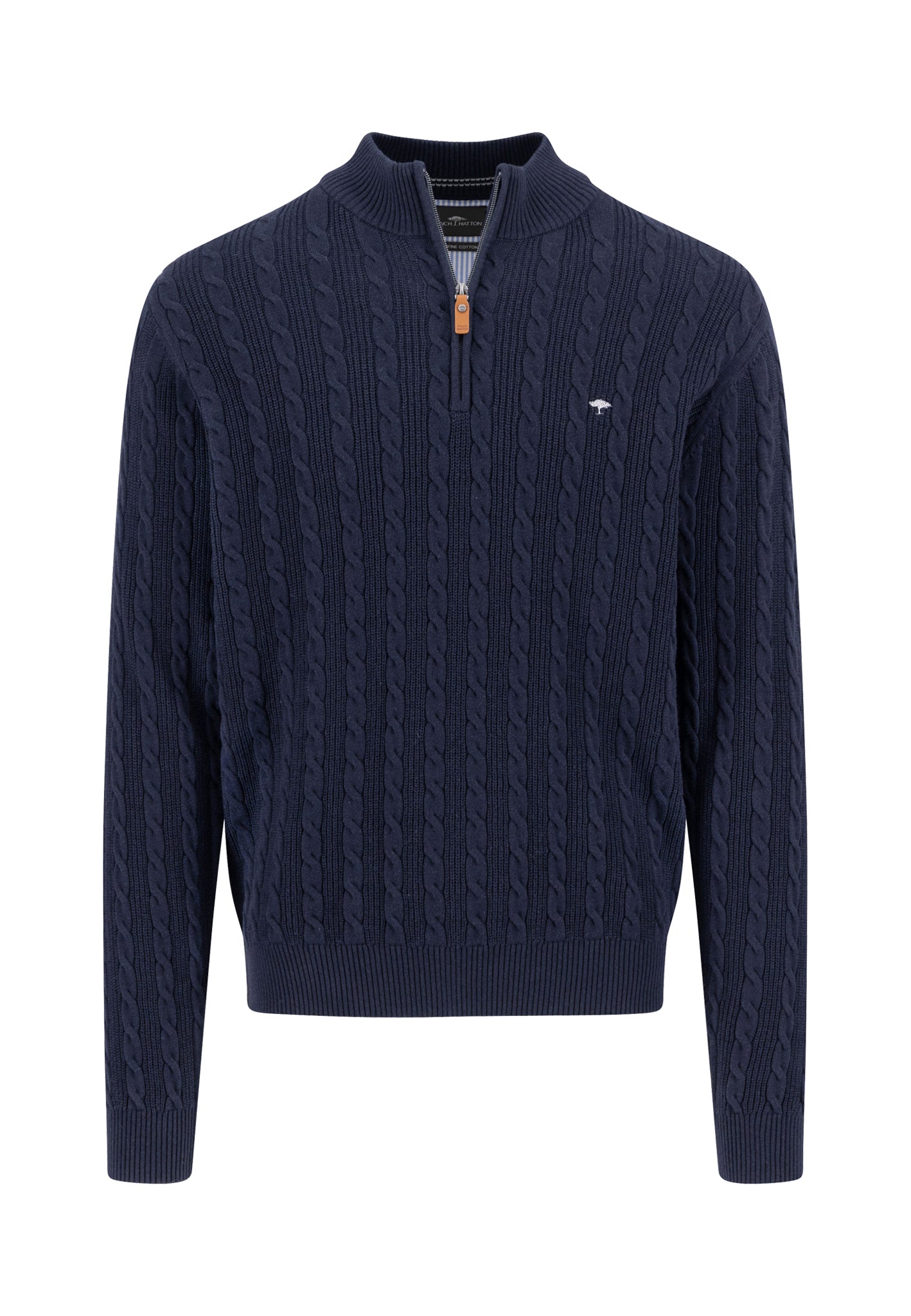Fynch Hatton Cable 1/4 Zip Sweater 1512226