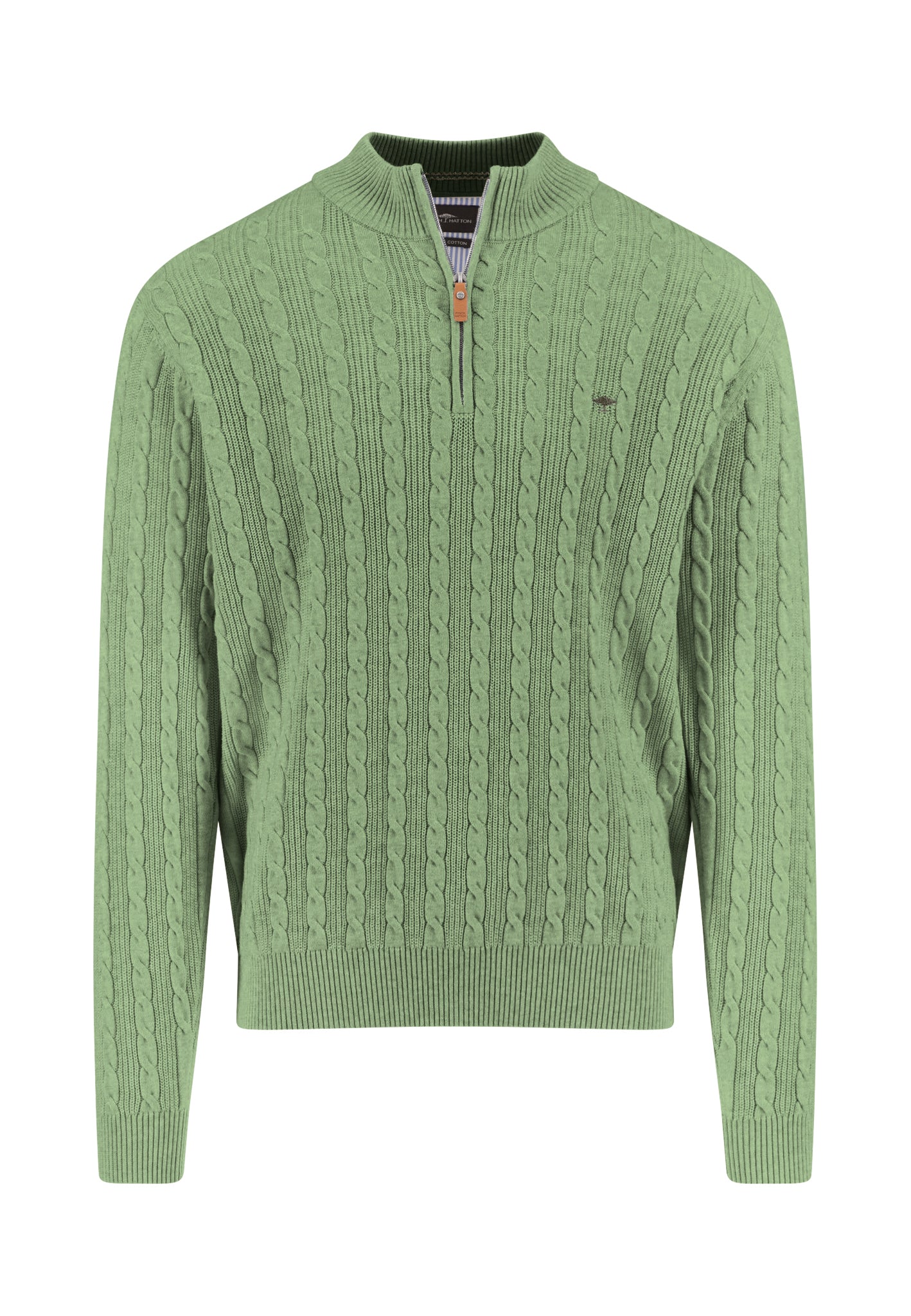 Fynch Hatton Cable 1/4 Zip Sweater 1512226