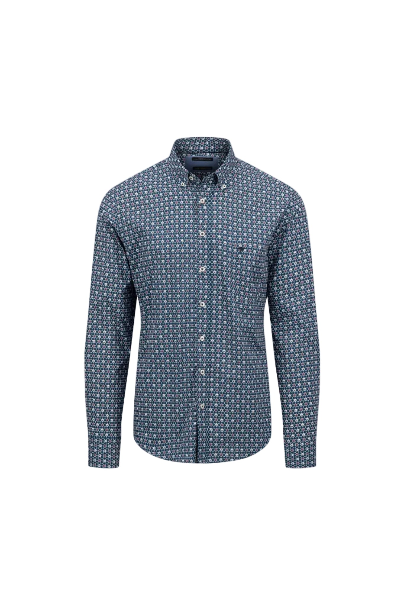 Fynch Hatton Mixed Print Regular Fit Shirt 1414 5060