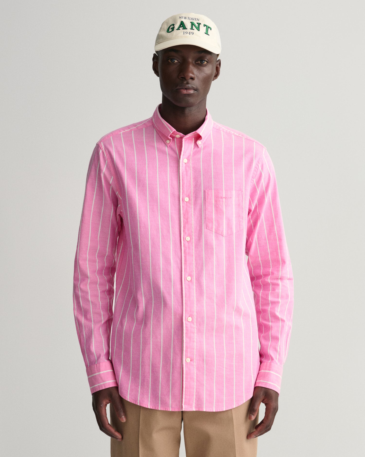 Gant Regular Fit Long Sleeve Striped Oxford Shirt  606