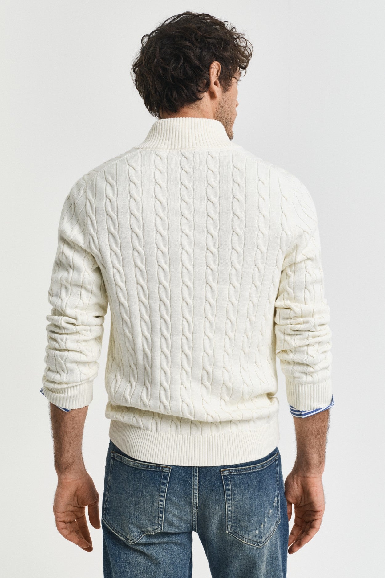 Gant Cotton Cable Knit Half-Zip Sweater 8050603