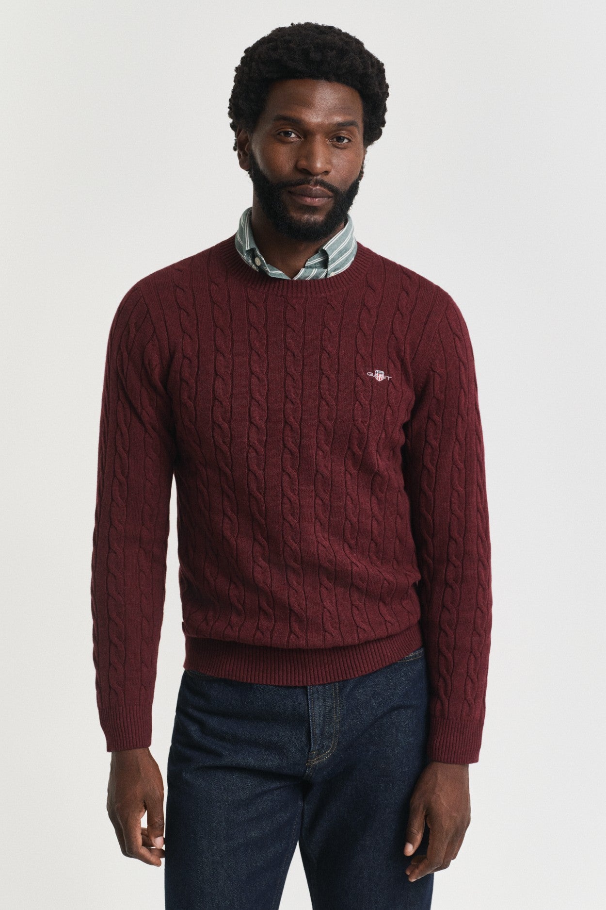 Gant Cotton Cable Knit Crew Sweater 8050601