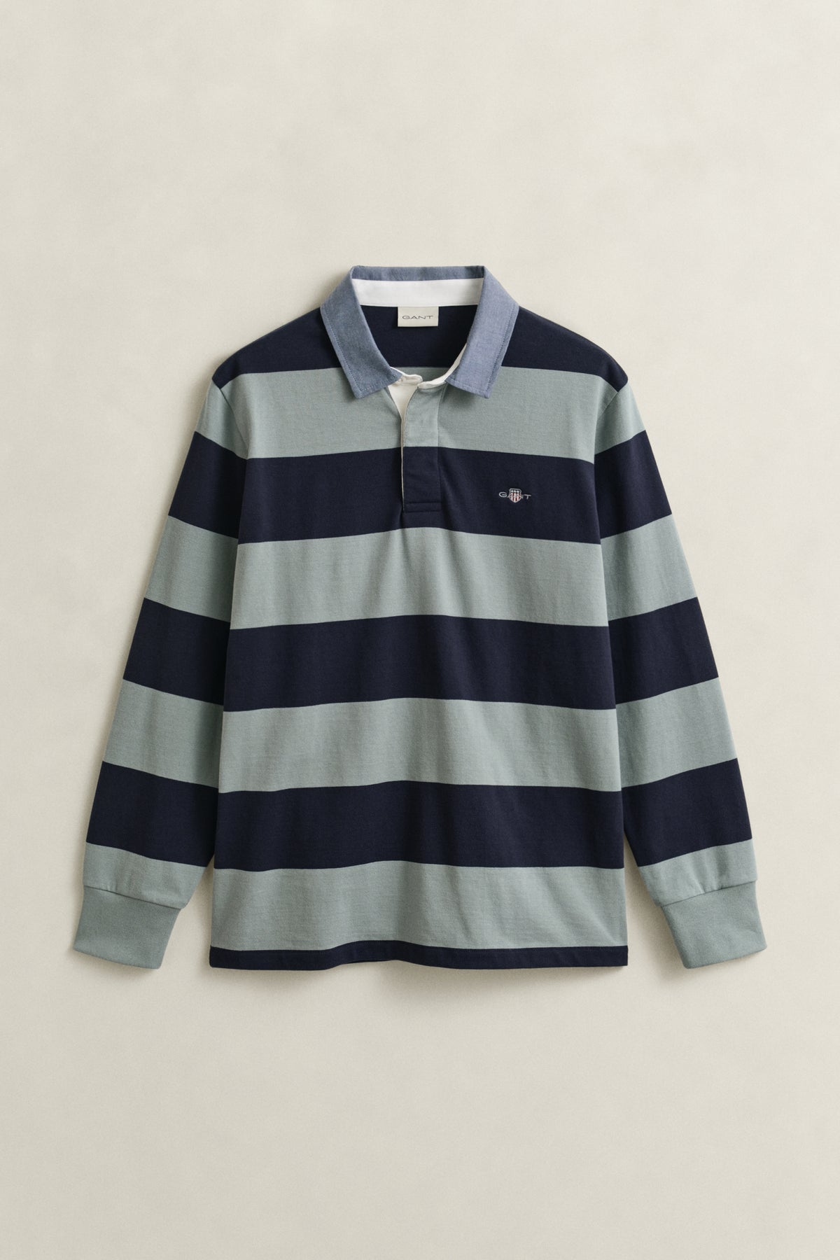 Gant Chambray Collar Striped Rugby Sweater 2004083