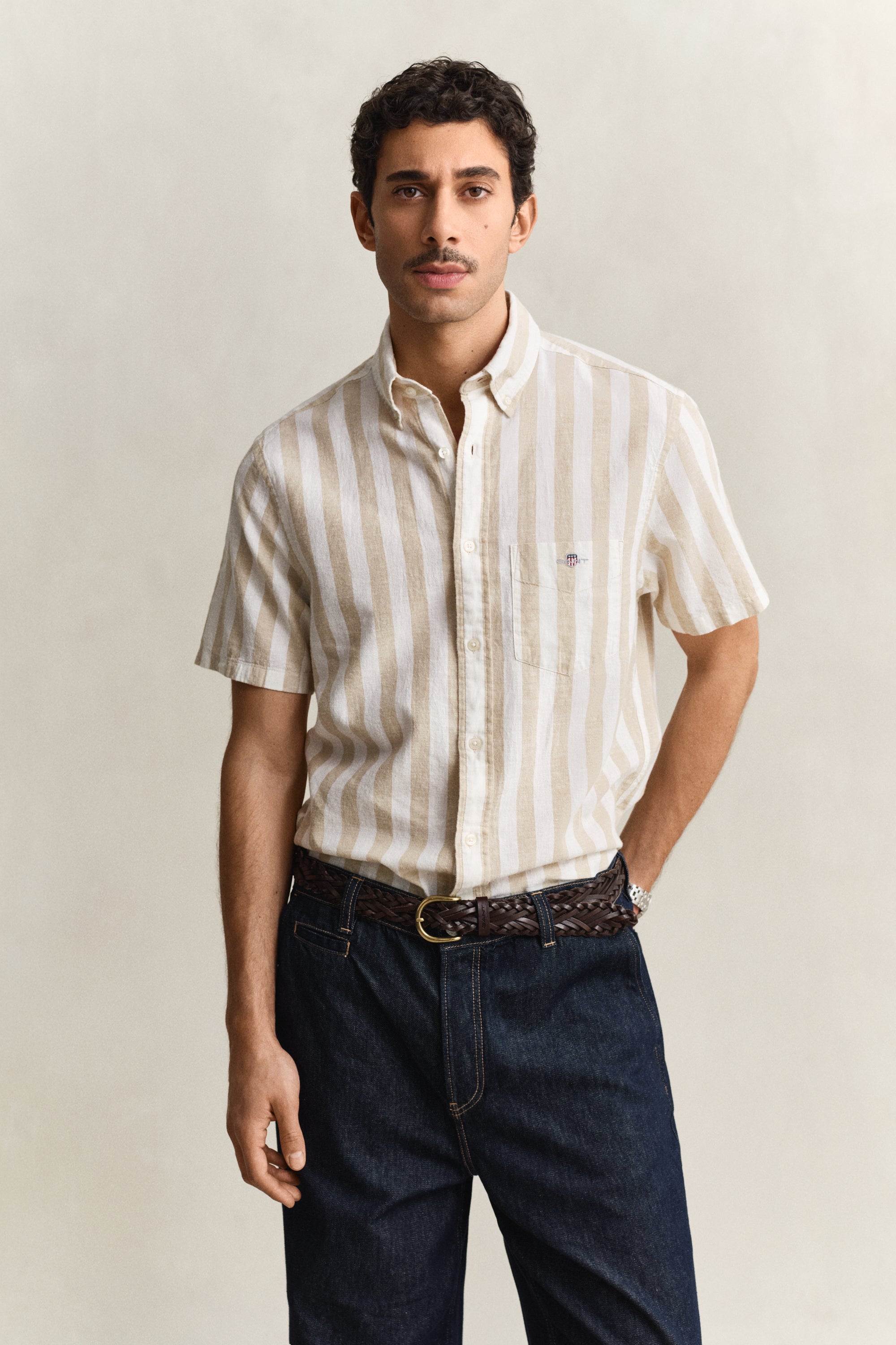 Gant Cotton Linen Short Sleeve Shirt 3260020