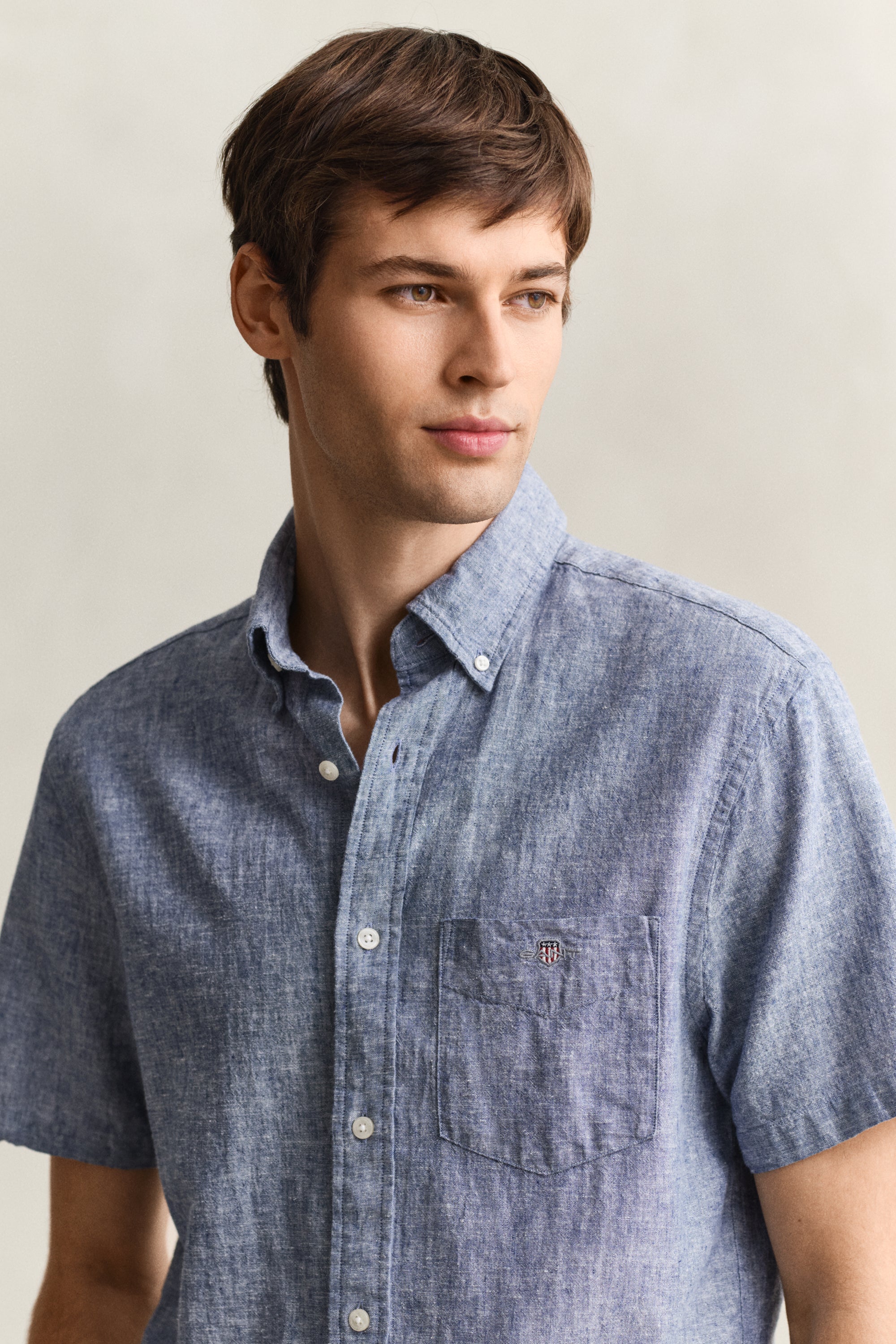 Gant Cotton Linen Short Sleeve Shirt 3250083