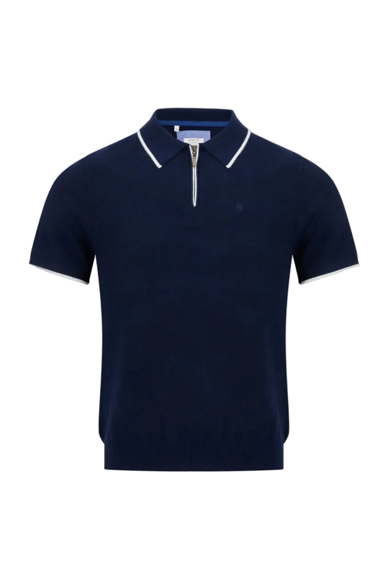 Benetti Jeremy Textured Knit Polo Shirt