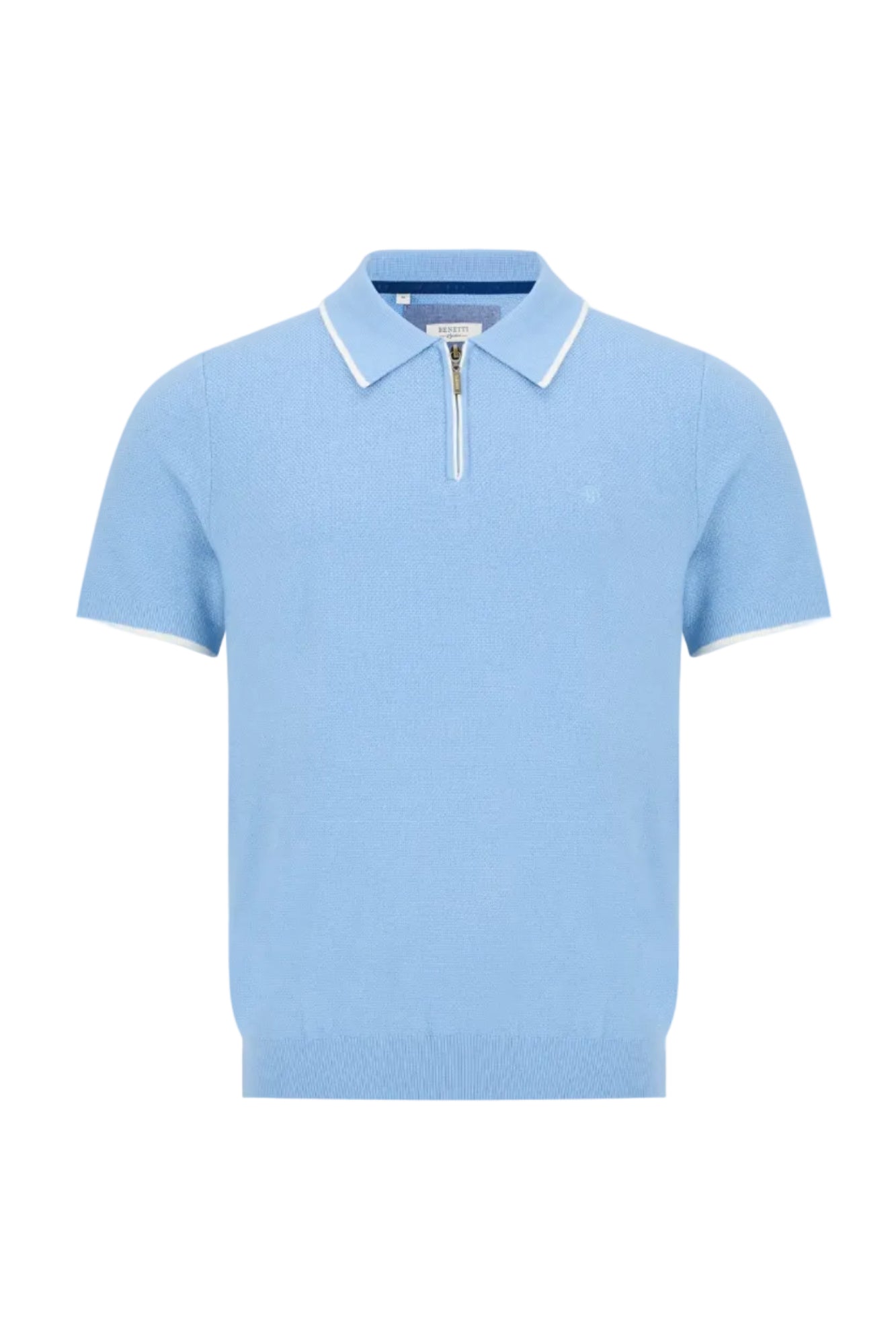 Benetti Jeremy Textured Knit Polo Shirt
