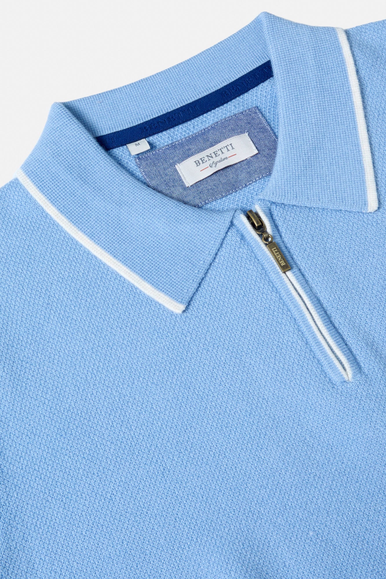 Benetti Jeremy Textured Knit Polo Shirt
