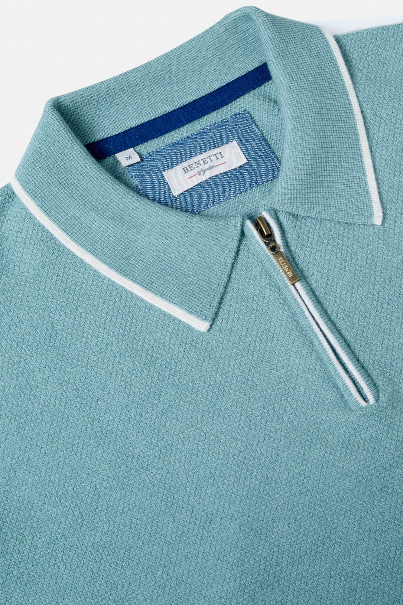 Benetti Jeremy Textured Knit Polo Shirt