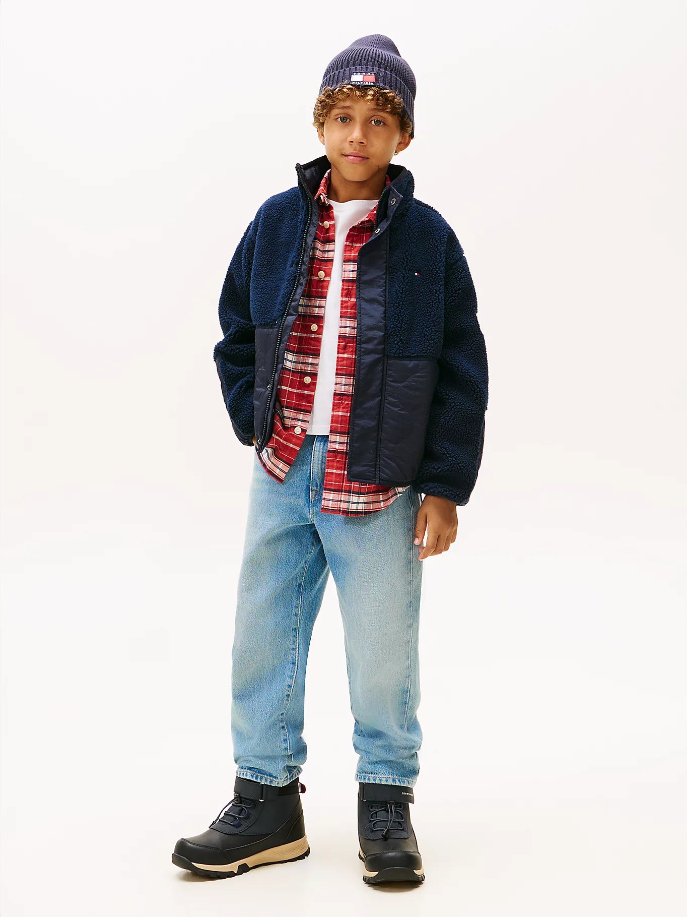 Tommy Hilfiger Kids Teddy Fleece Quilted Bomber Jacket
