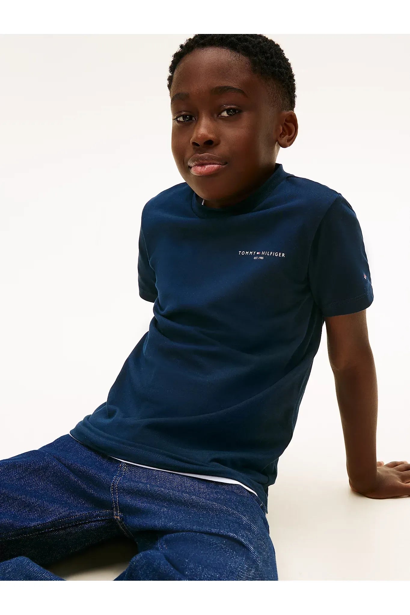 Tommy Hilfiger Kids Linear Crew Neck T-Shirt