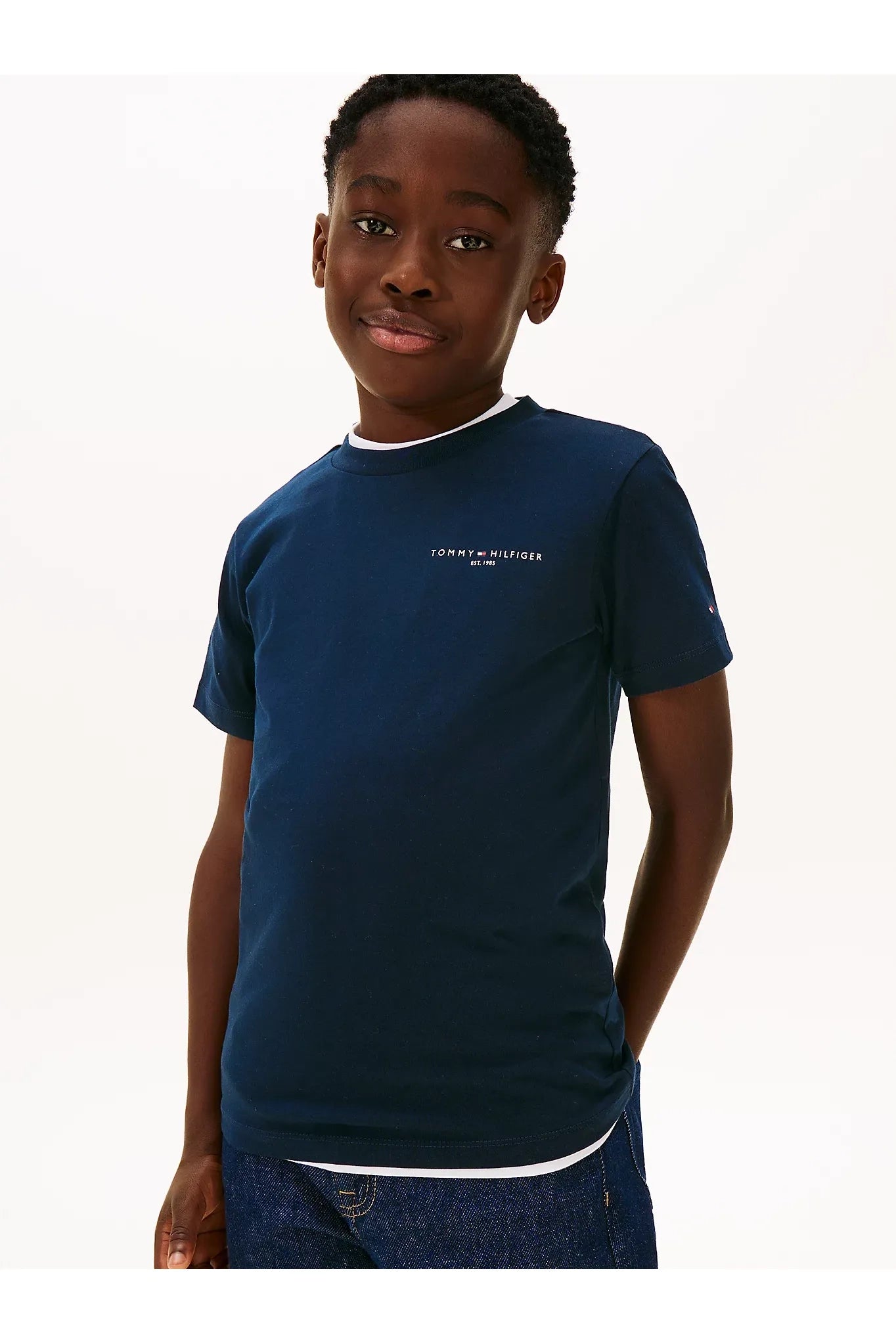 Tommy Hilfiger Kids Linear Crew Neck T-Shirt