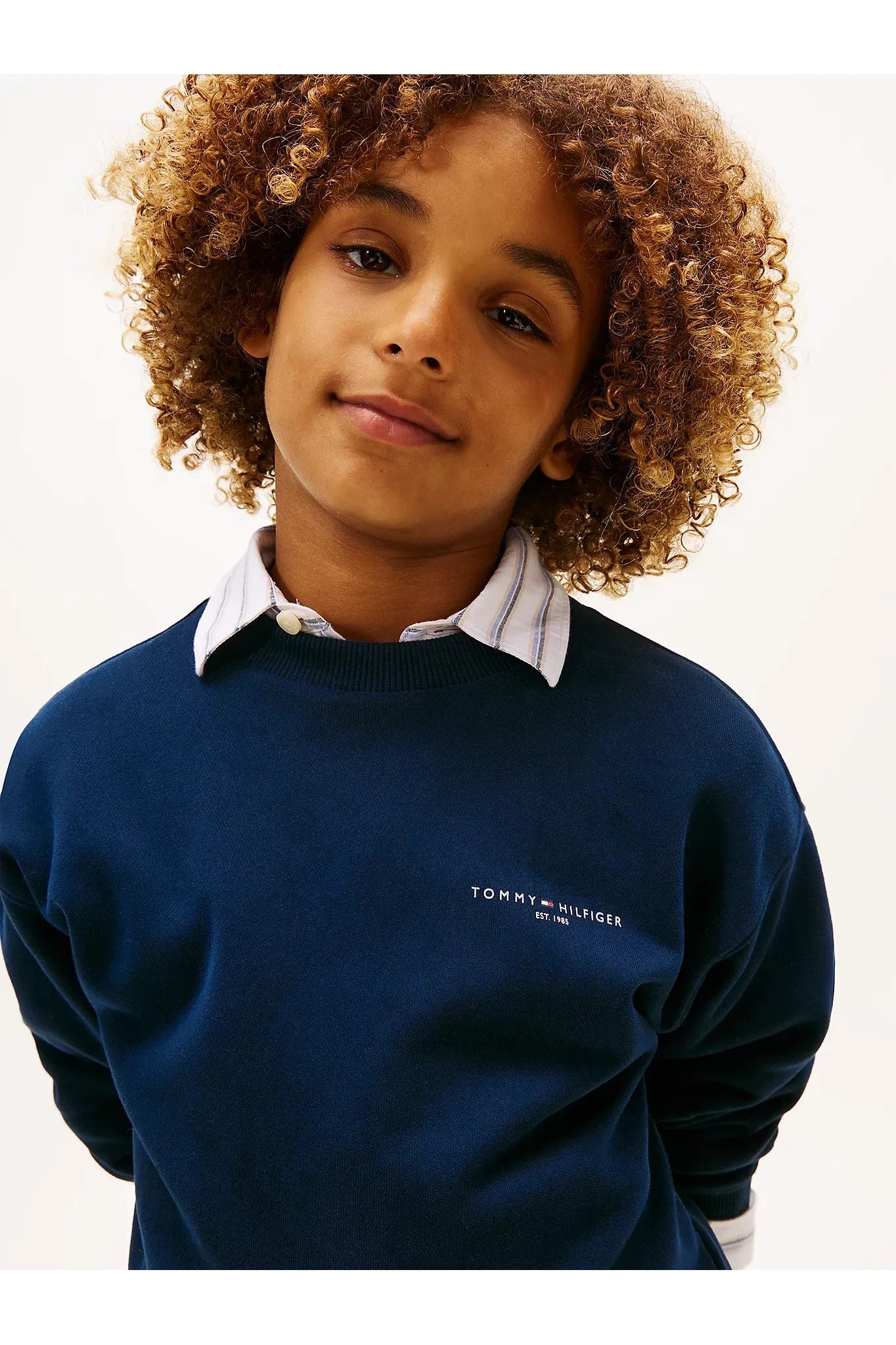 Tommy Hilfiger Kids Linear Brushed Fleece Sweatshirt