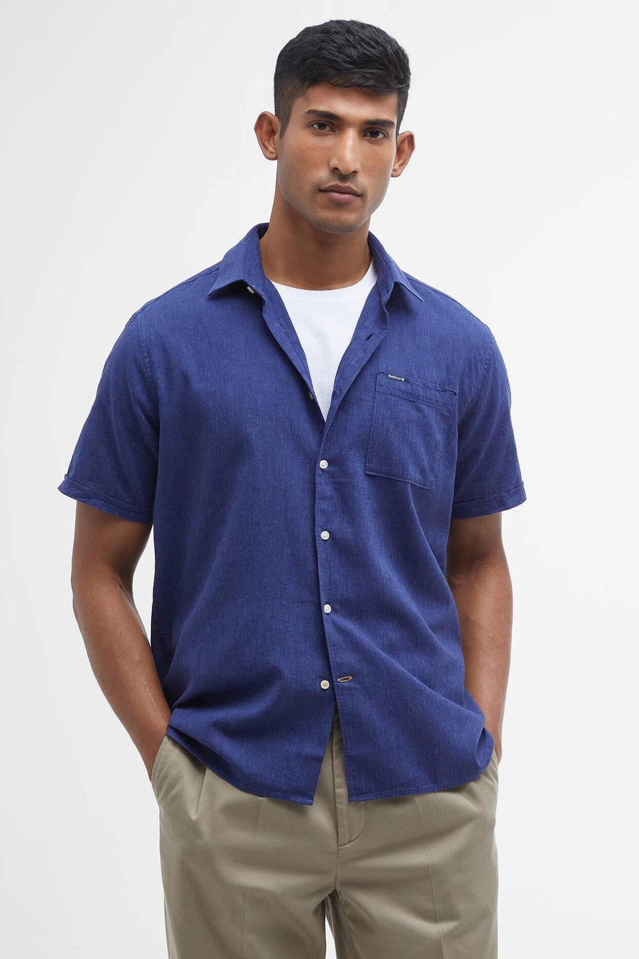 Barbour Nelson Linen Short Sleeve Shirt MSH5093