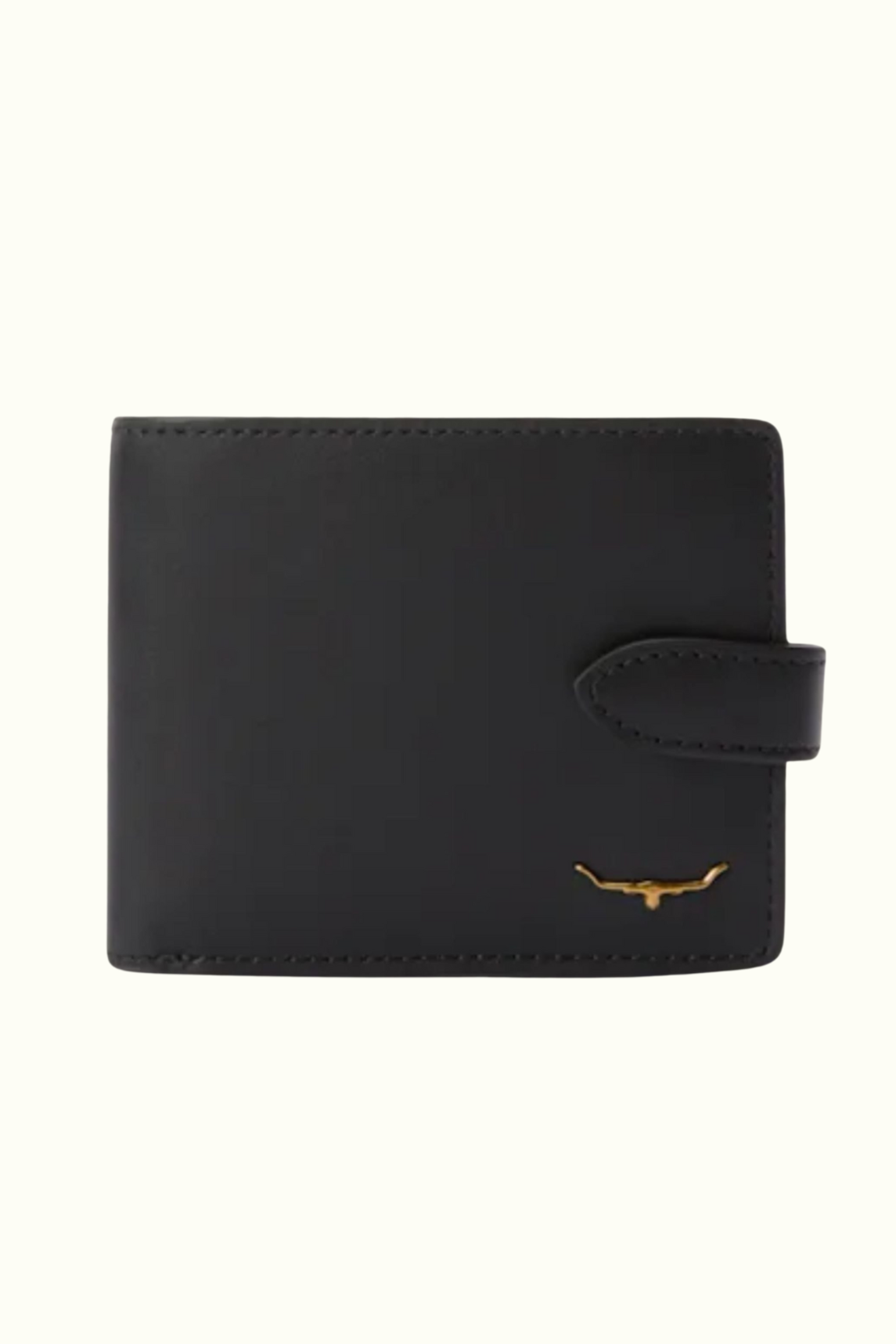 RM Williams Wallet with Coin Pocket and Tab Black Gold