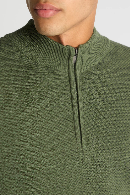 Remus Uomo Tapered Fit Half Zip Sweater 58666