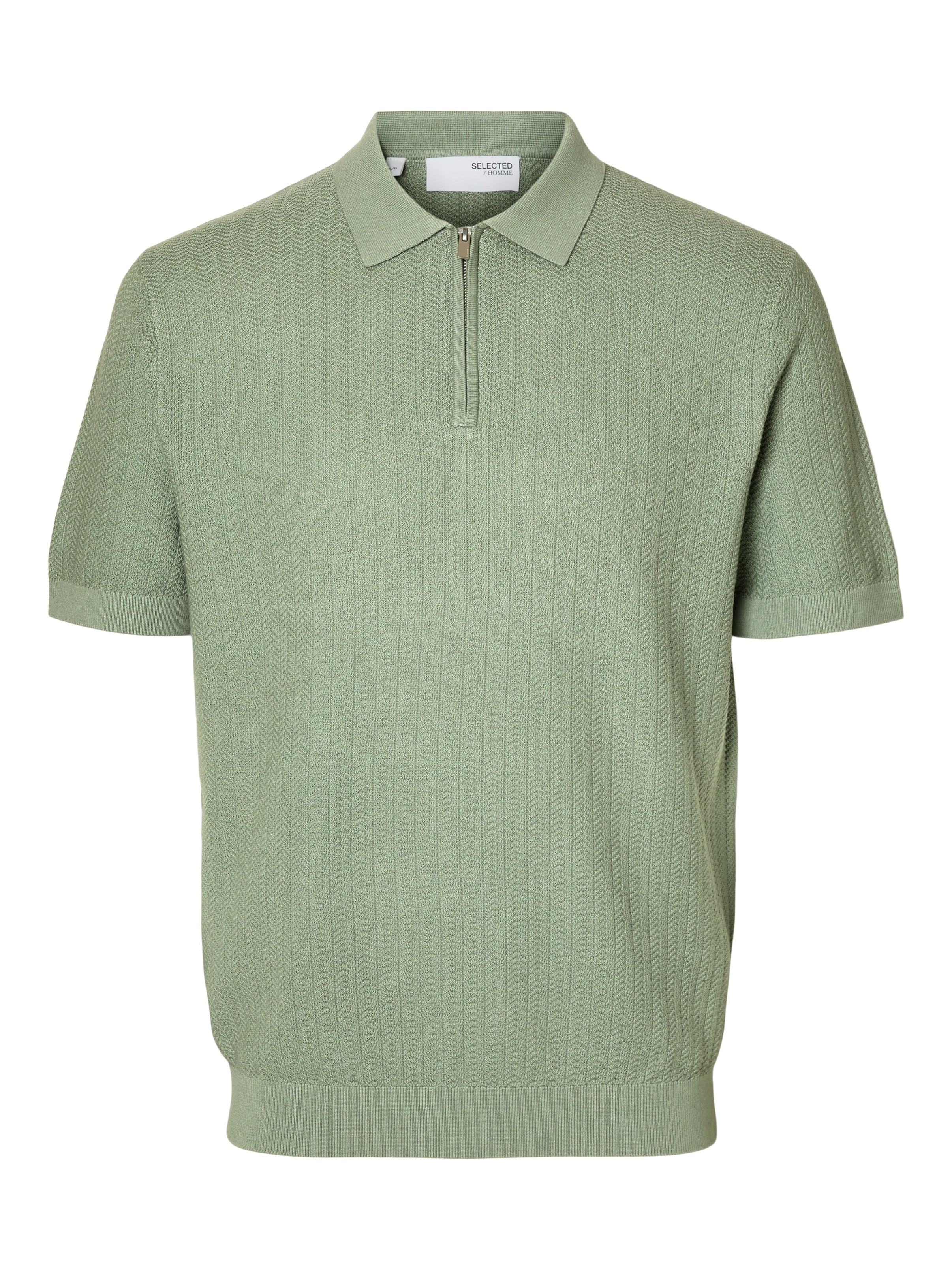 Selected Homme Cran Knit Half Zip Polo
