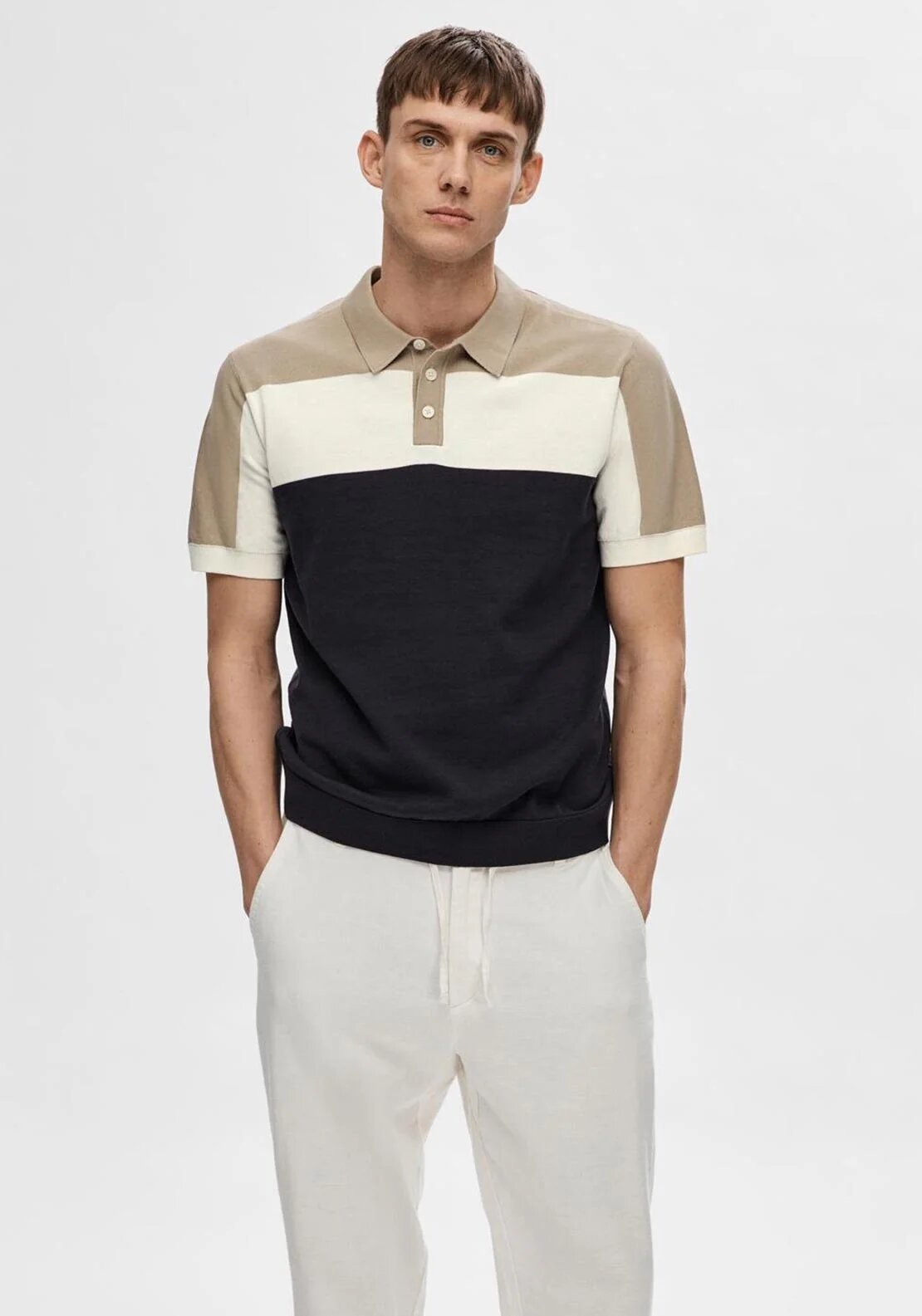 Selected Homme Matis Block (16092661) Egret Cash