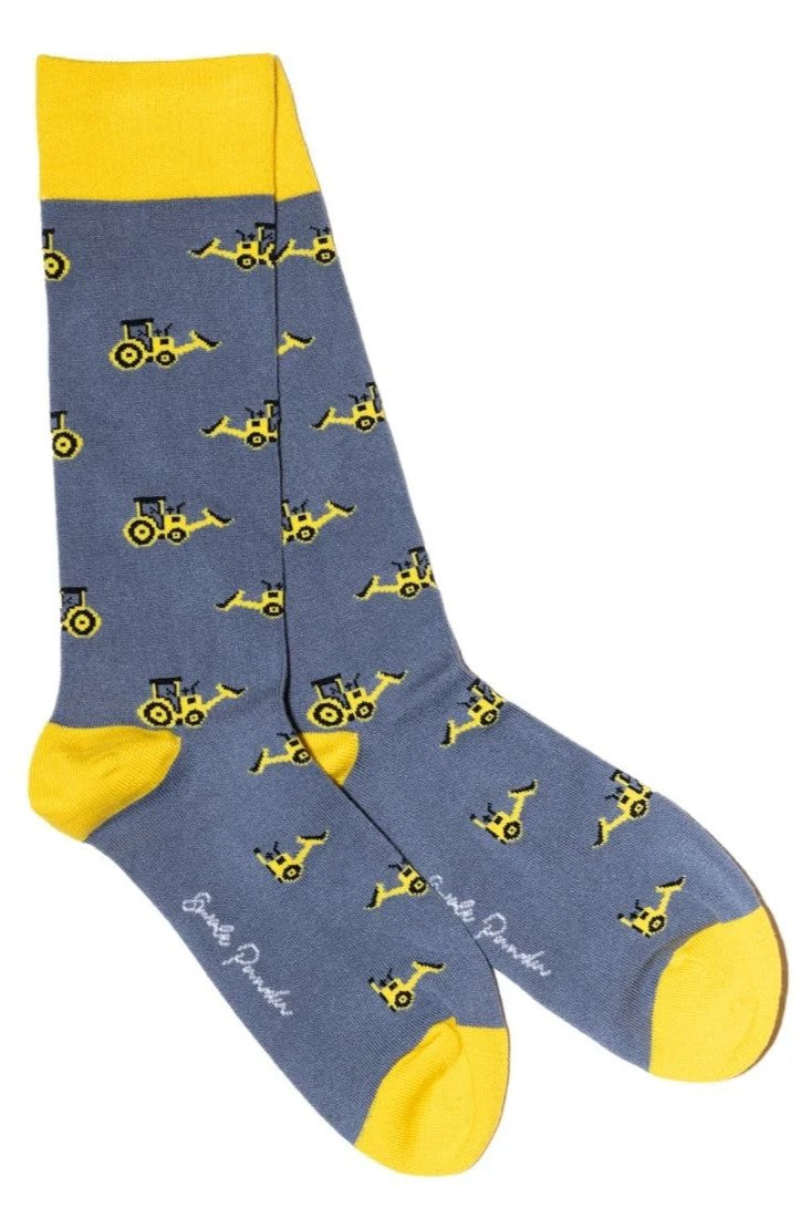 Swole Panda Yellow Digger Bamboo Socks SP479