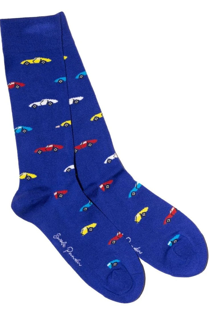Swole Panda Blue Classic Car Bamboo Socks SP492