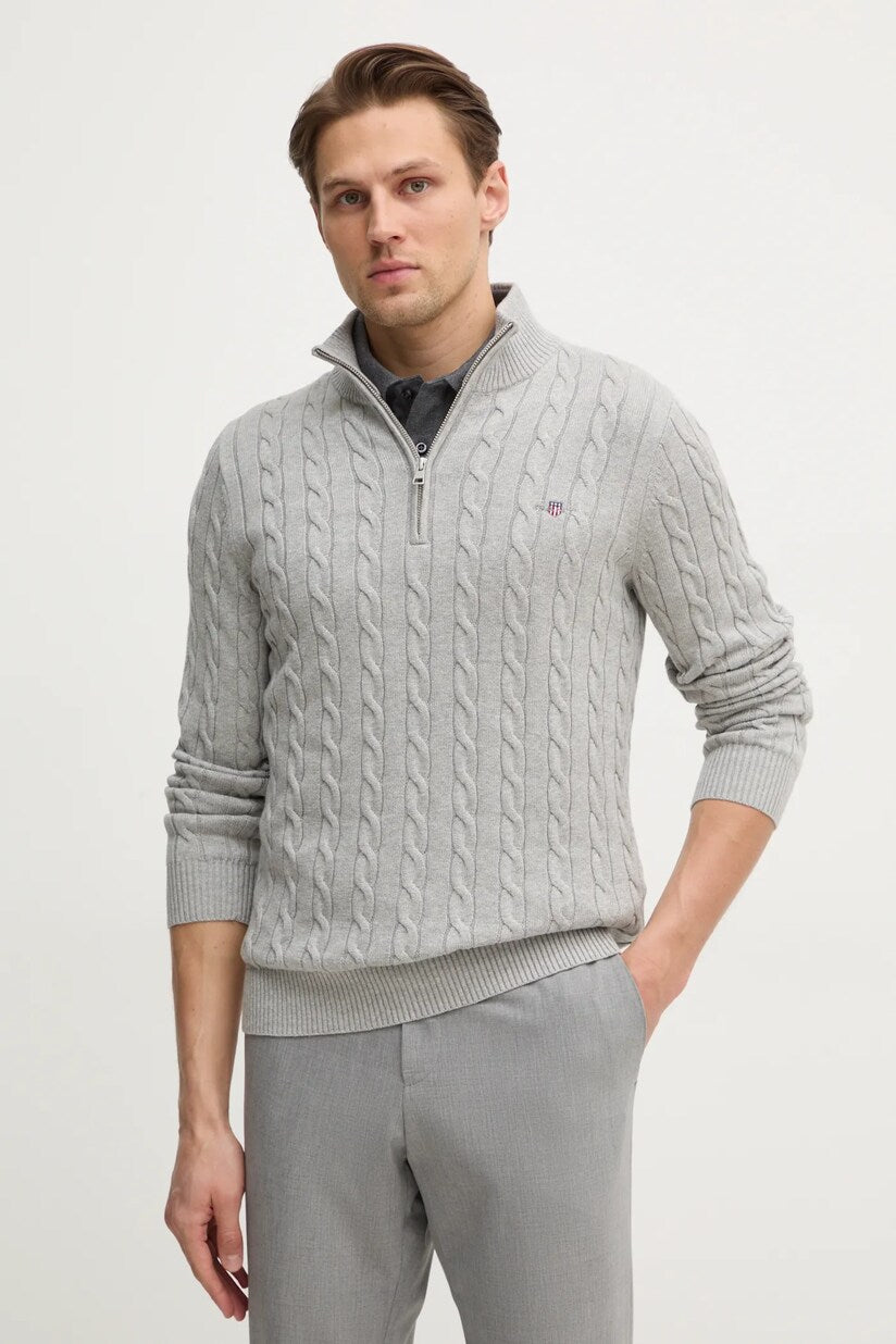 Gant Cotton Cable Half Zip Jumper 8050603