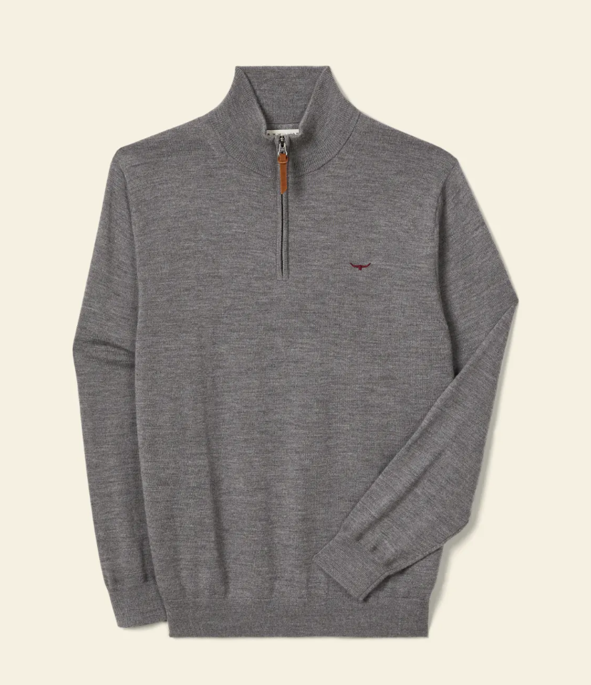 RM Williams Ernest 1/4 Zip Merino Wool Knit