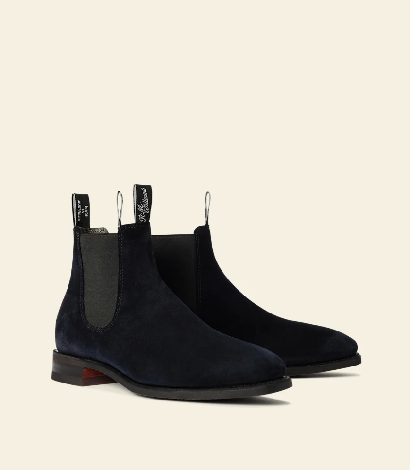 RM Williams Comfort Craftsman Suede Boot Midnight