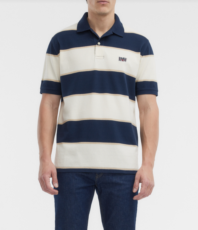 RM Williams Balmain Stripe Polo Shirt