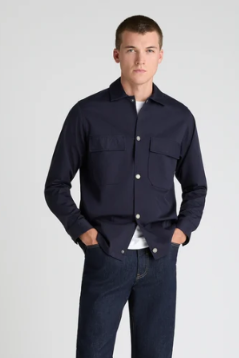 Remus Uomo Cotton Blend Shacket 13412