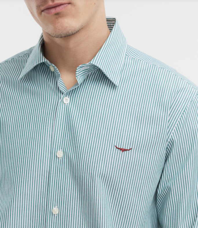 RM Williams Sommers Poplin Stripe Shirt