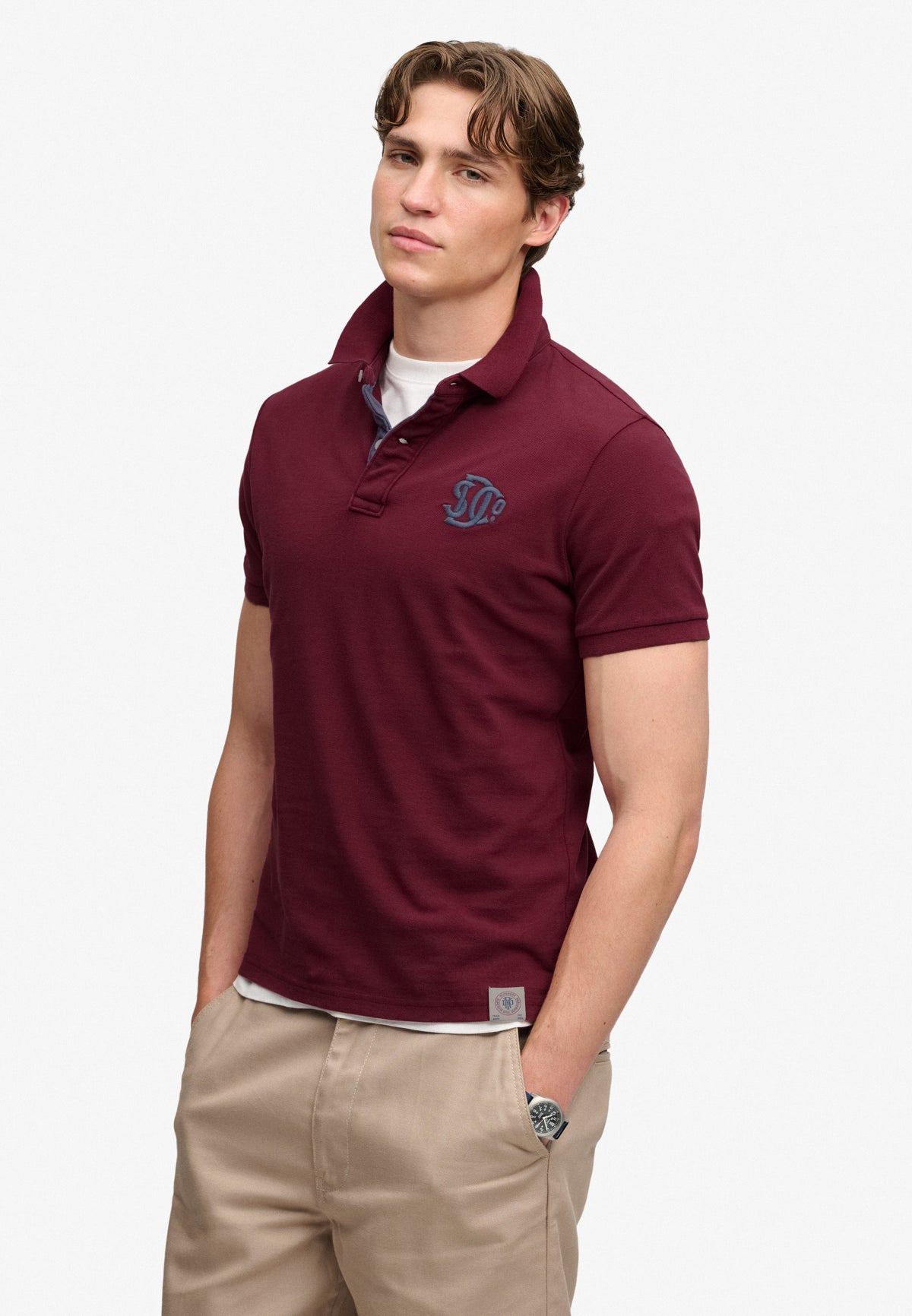 Superdry Pique Monogram Polo Shirt M1110465A